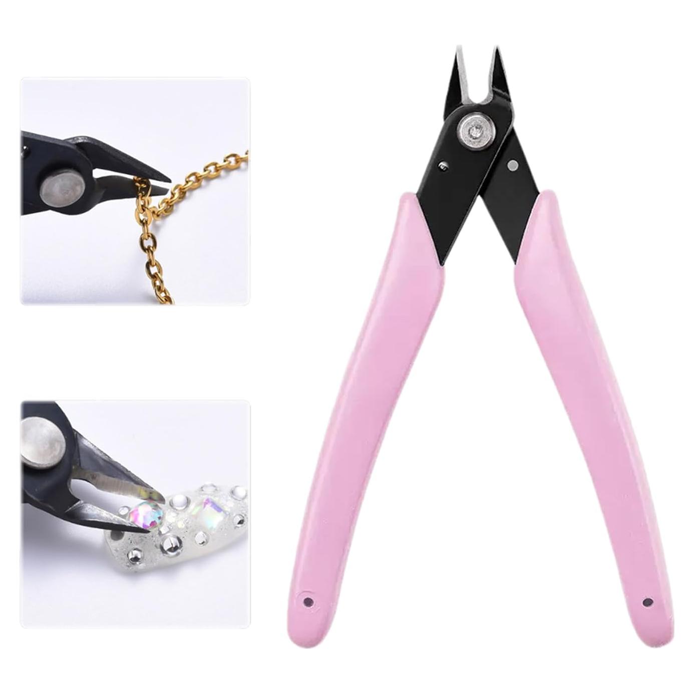 Removedor de Decoraciones de Uñas GULELAYAR Acero Inoxidable Rosa