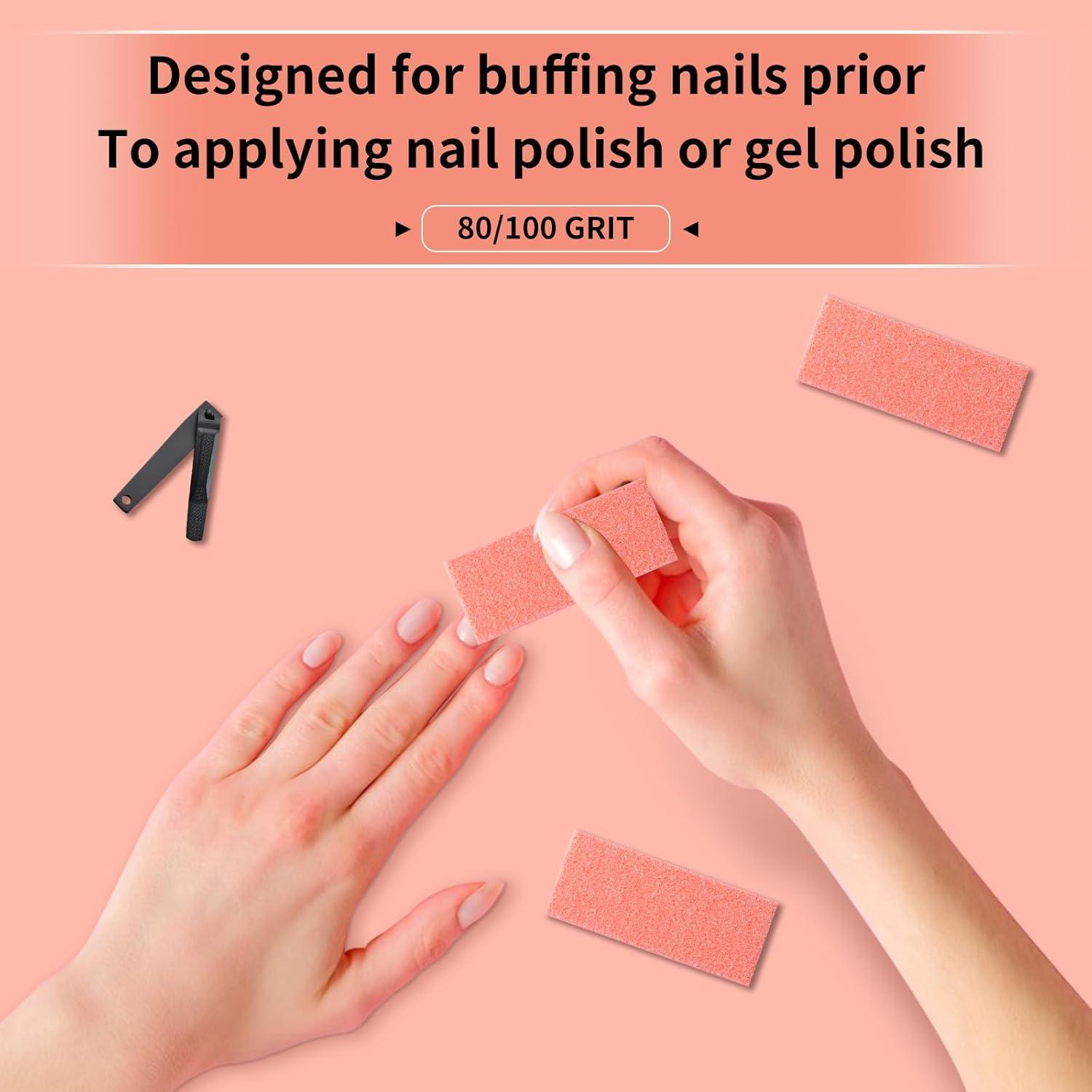 Bloque de Pulido de Uñas Desechable NOVAL 50 Piezas 80/100 Grano