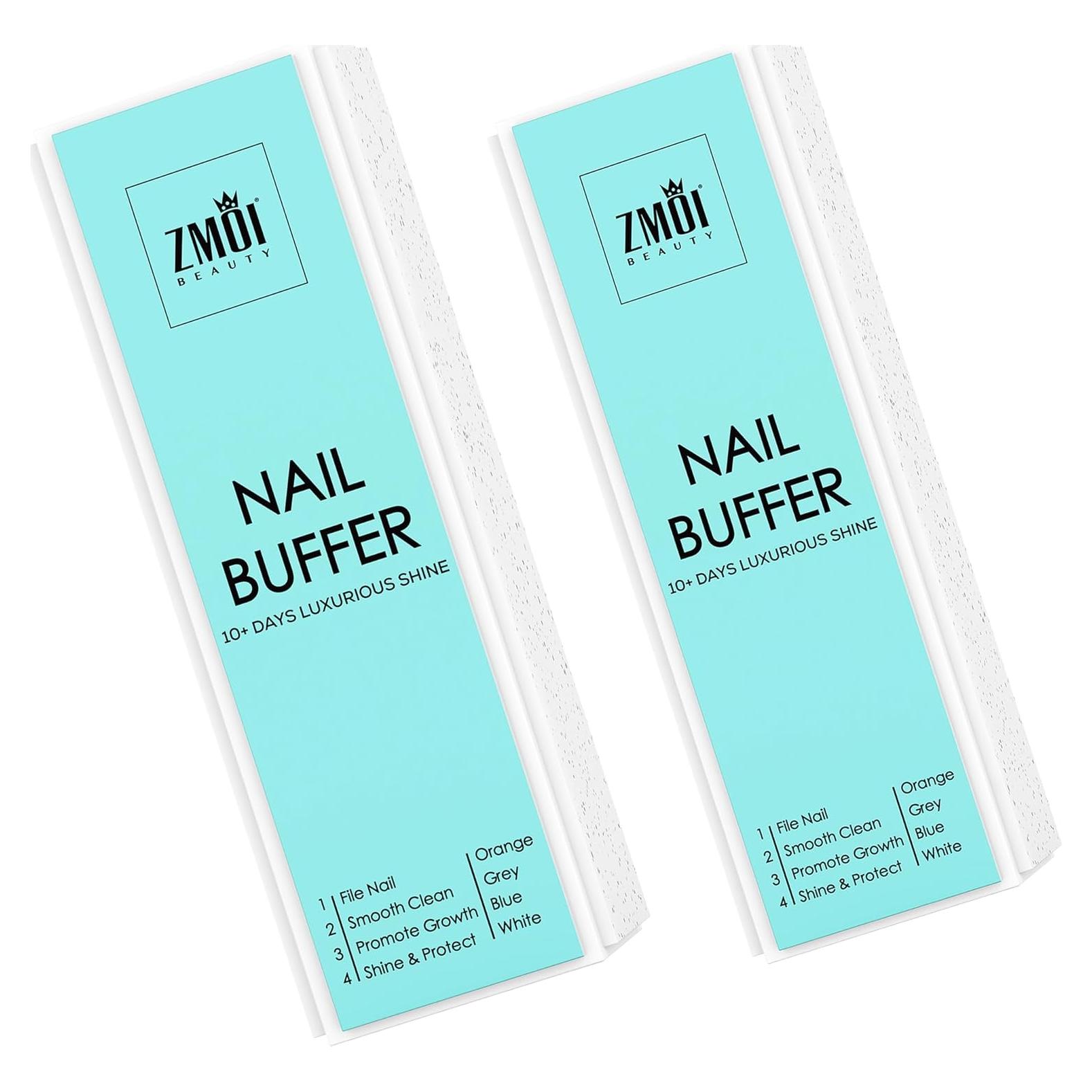 Bloque de Pulido de Uñas ZMOI - Paquete de 2 - 4 Vías