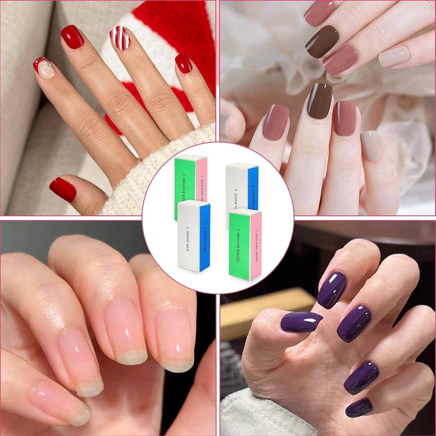 Bloque Pulidor de Uñas LNAUJS 12 Piezas 4 Lados Cuidado Suave