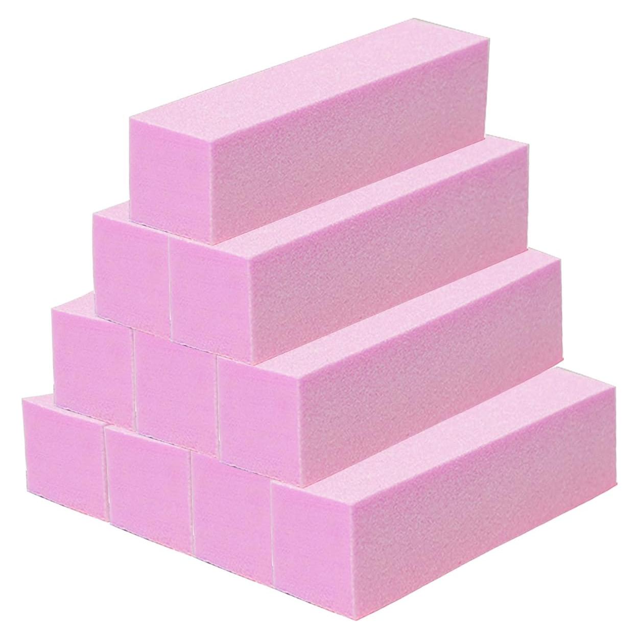 Kit de 20 Bloques de Pulido de Uñas Rosa - Profesional
