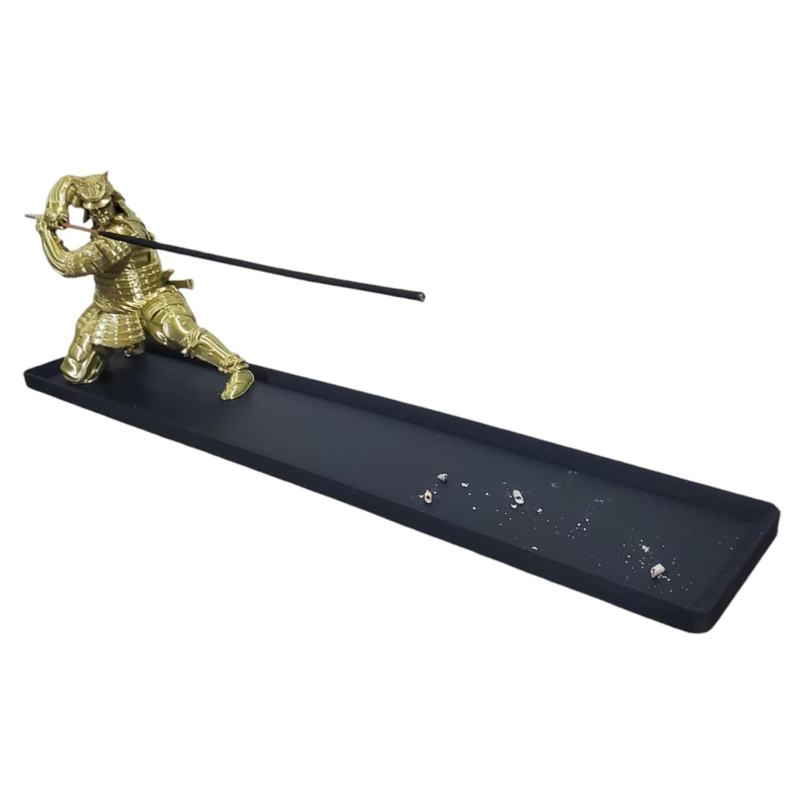 Soporte de Incienso Samurai Bronce 30x15 cm Decorativo