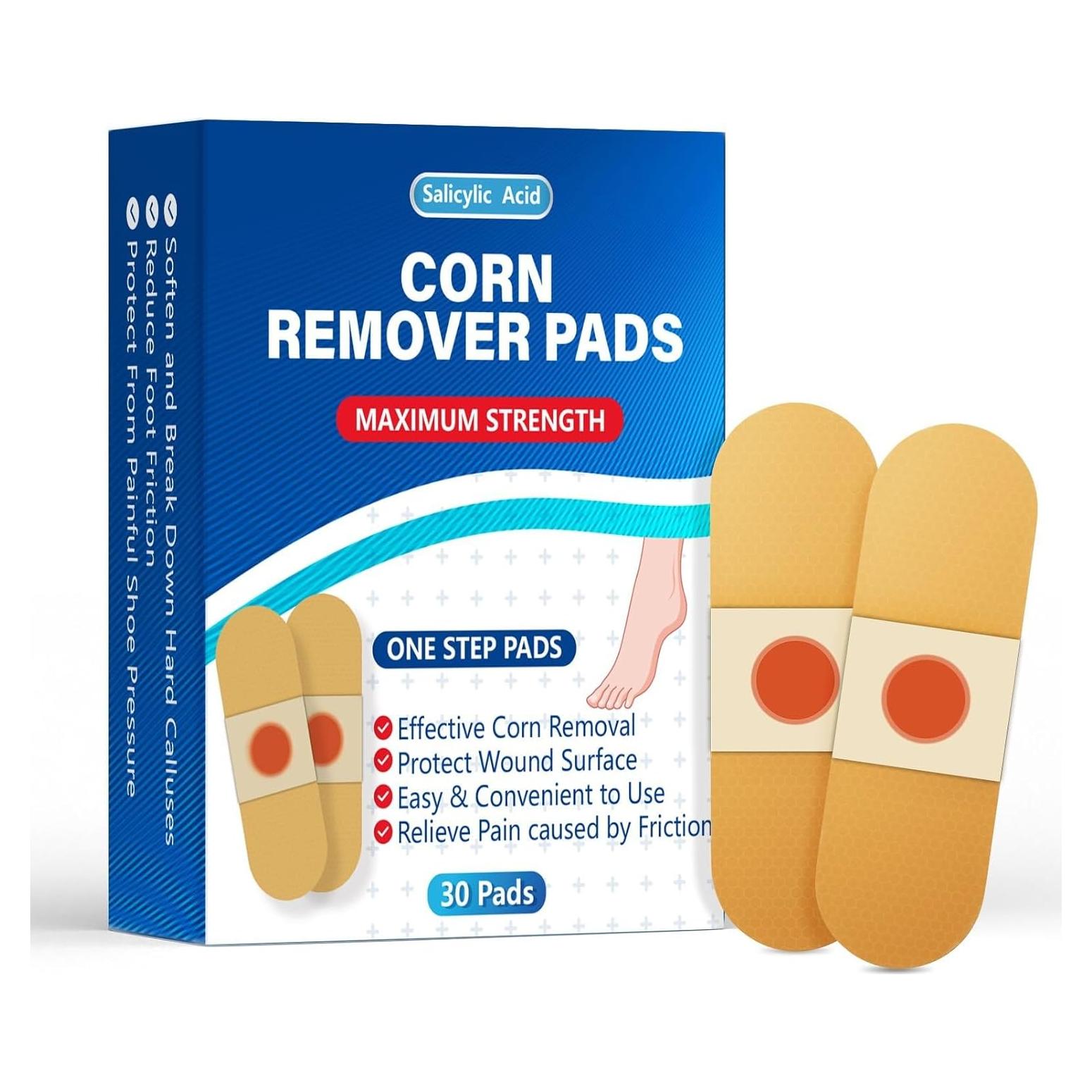 QIYANA Almohadillas para Callos 30 Parches 40% Ácido Salicílico