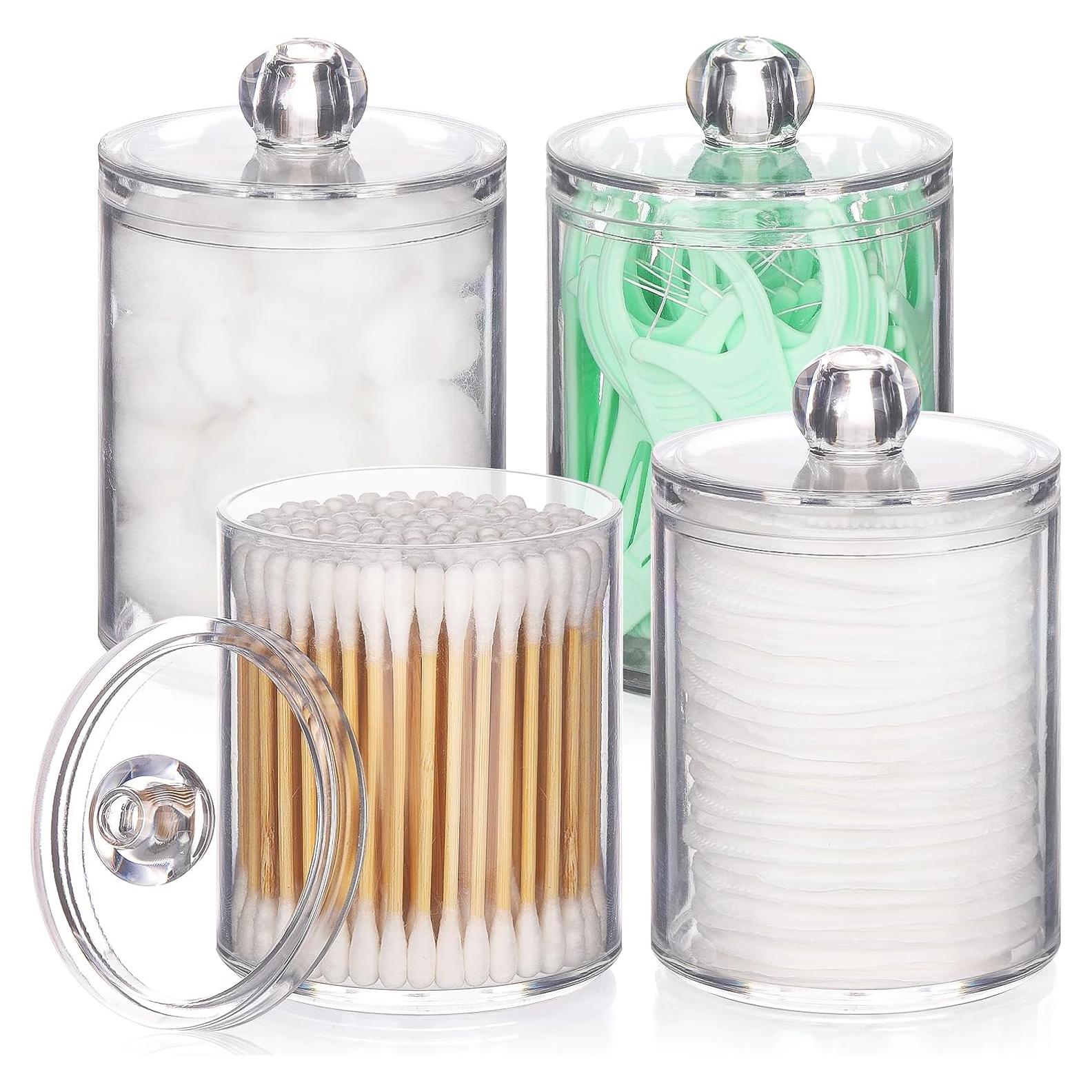 Organizador de Baño Tbestmax 4 Tarros Transparentes 354ml