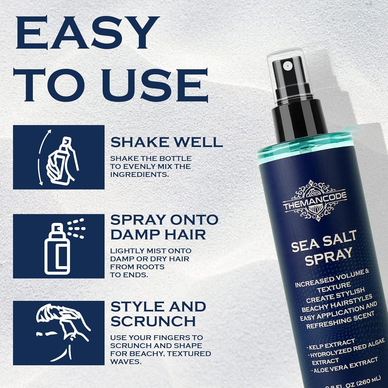 Spray de Sal Marina THEMANCODE 250ml Texturizante Cabello