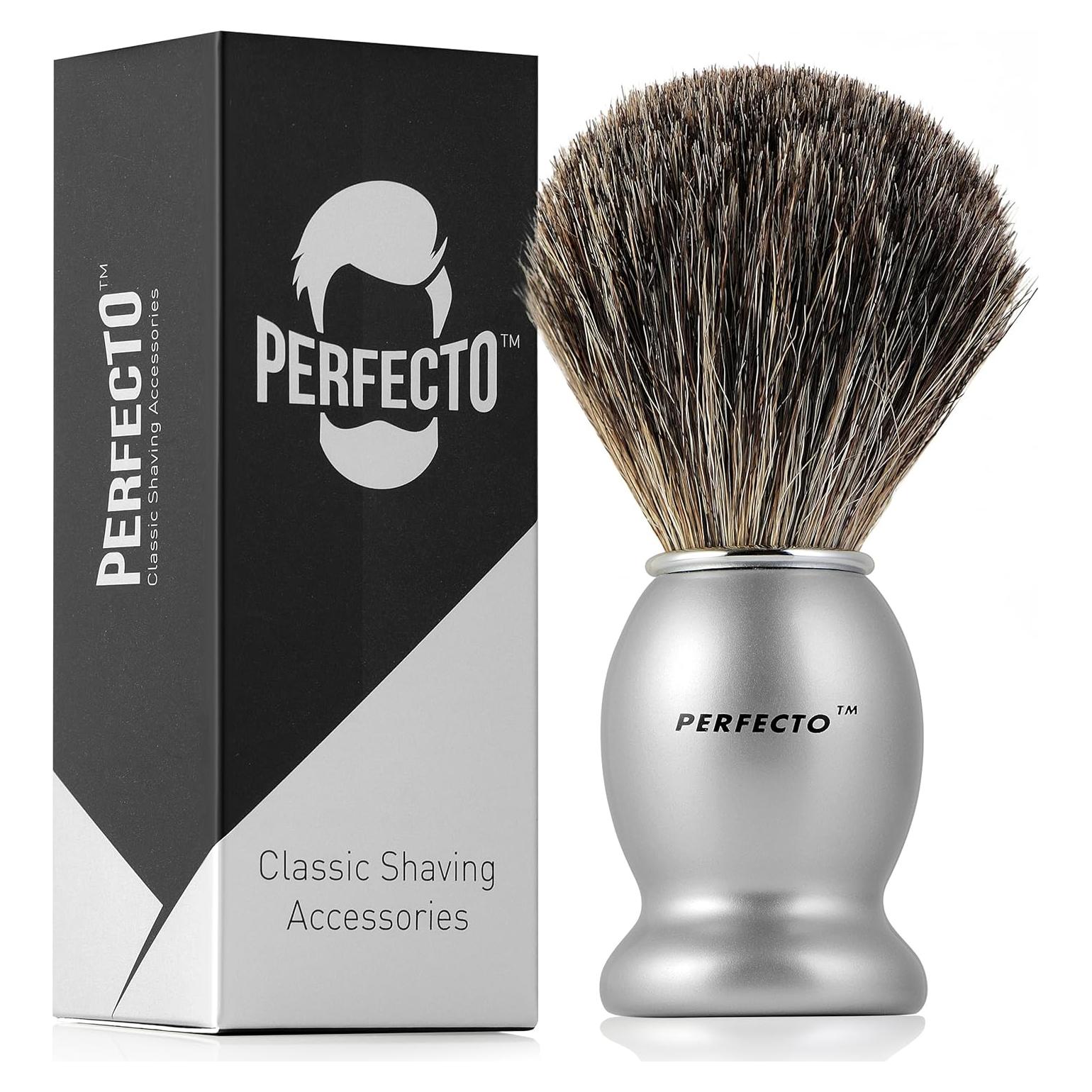 Pincel de Afeitar de Tejón 100% Perfecto - Edición Limitada