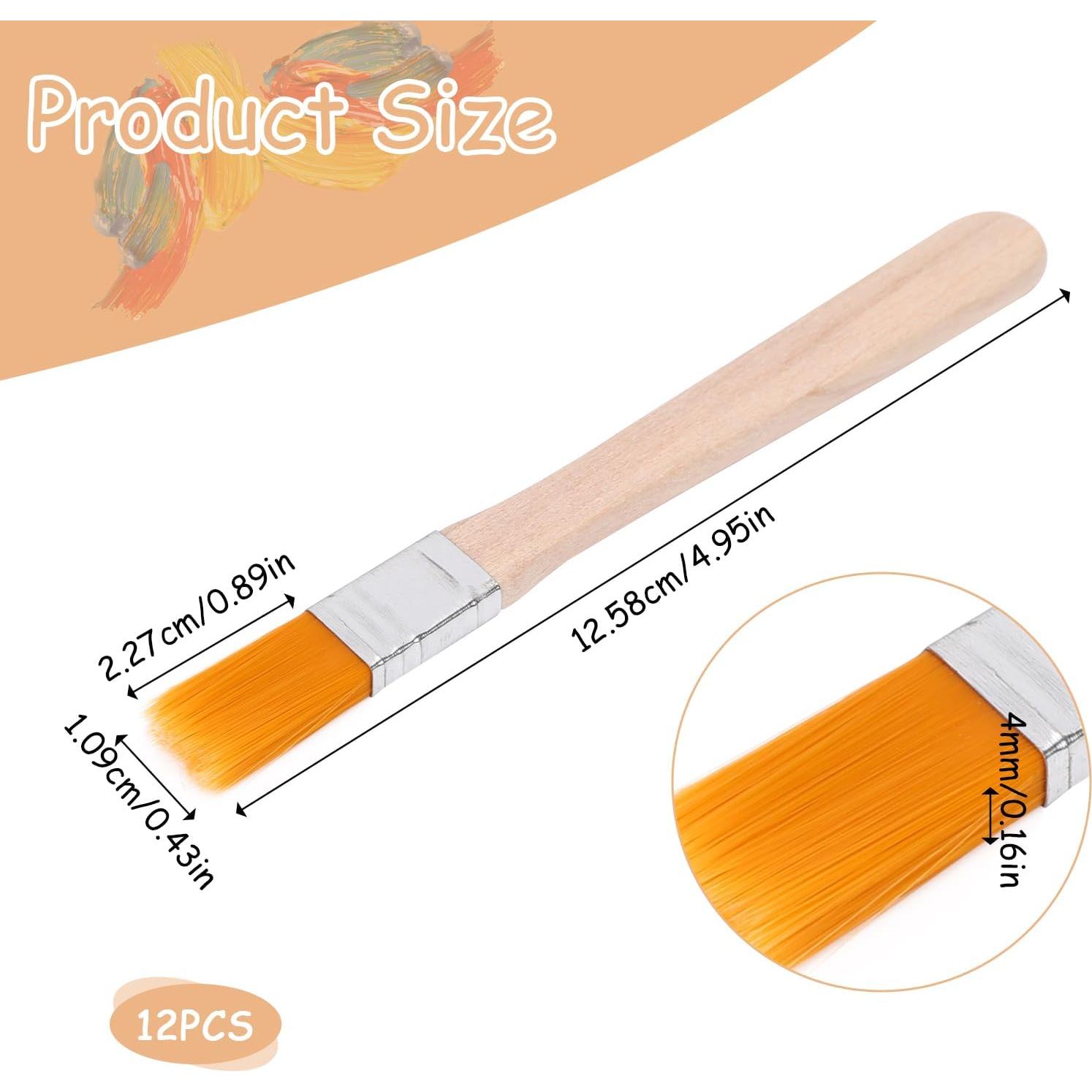 12 Pinceles de Pintura KALIONE 12.7 cm Cerda Nylon Mango Madera