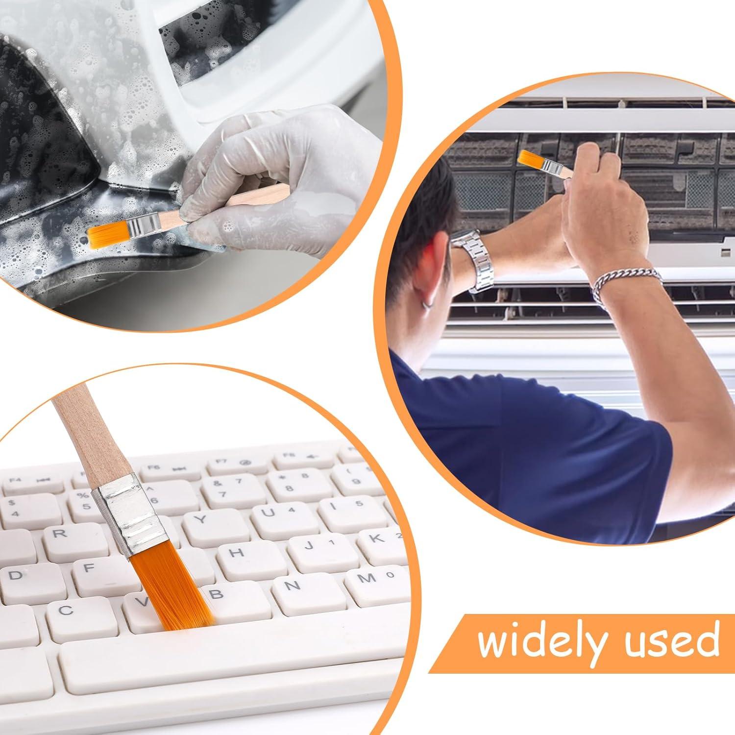 12 Pinceles de Pintura KALIONE 12.7 cm Cerda Nylon Mango Madera