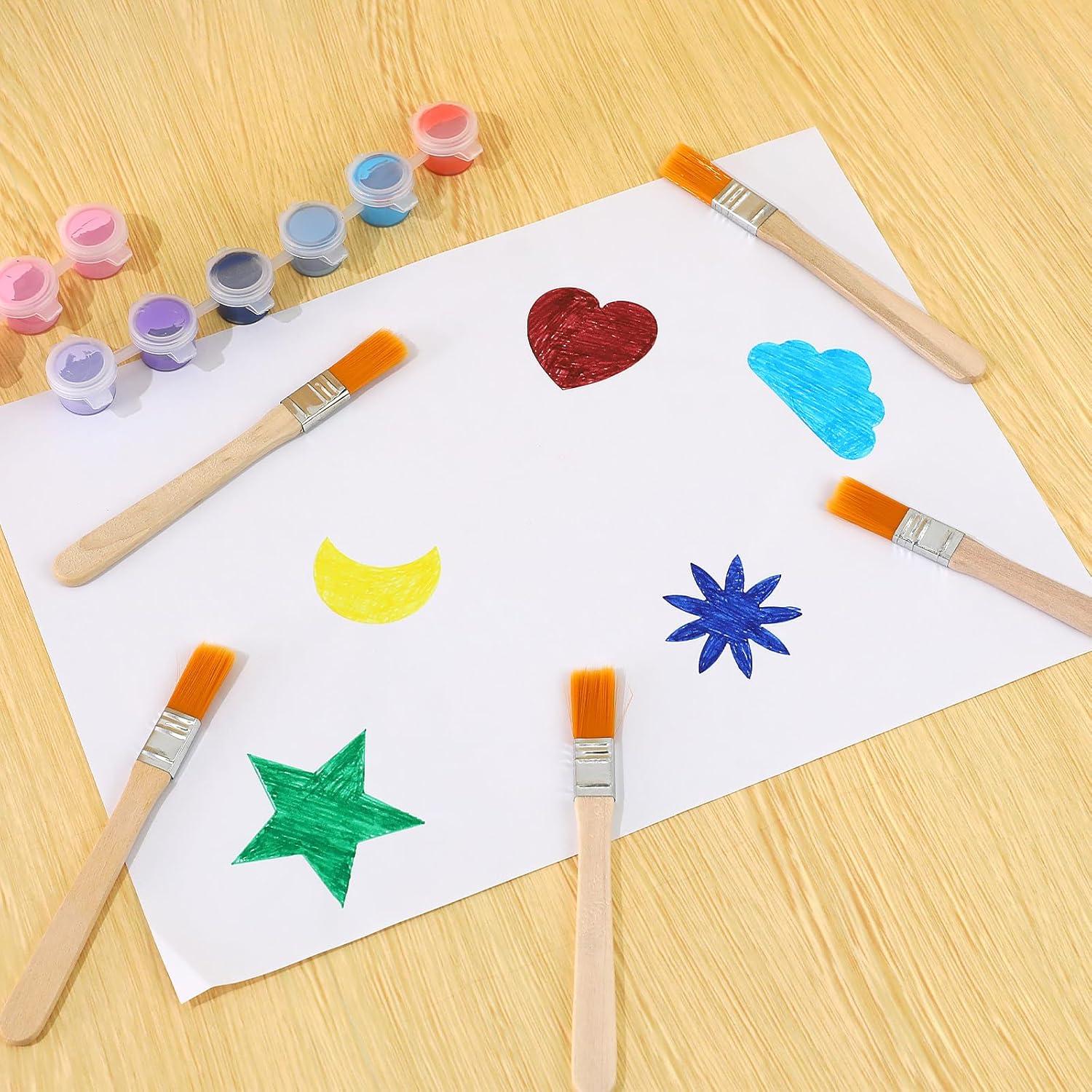 12 Pinceles de Pintura KALIONE 12.7 cm Cerda Nylon Mango Madera