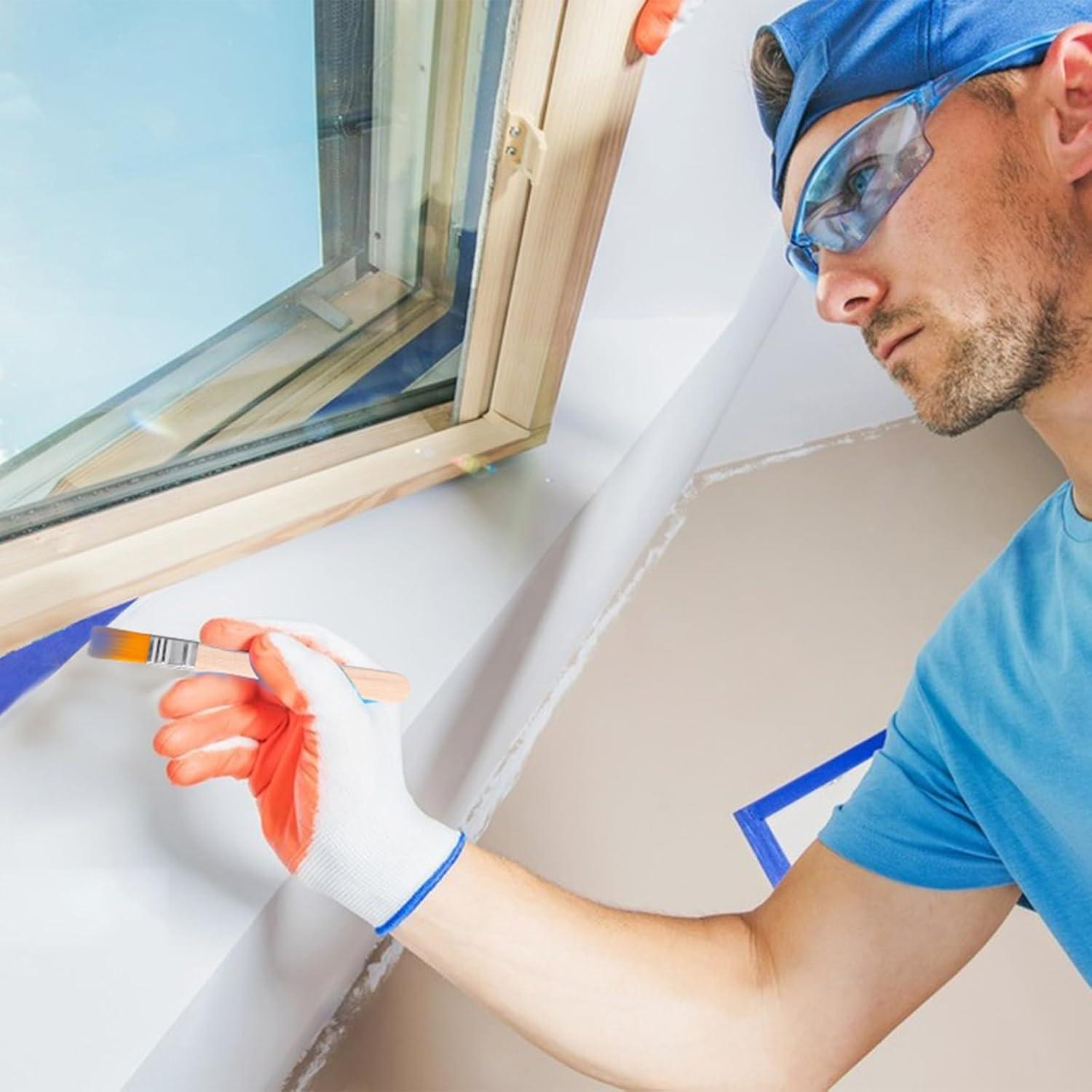 12 Pinceles de Pintura KALIONE 12.7 cm Cerda Nylon Mango Madera