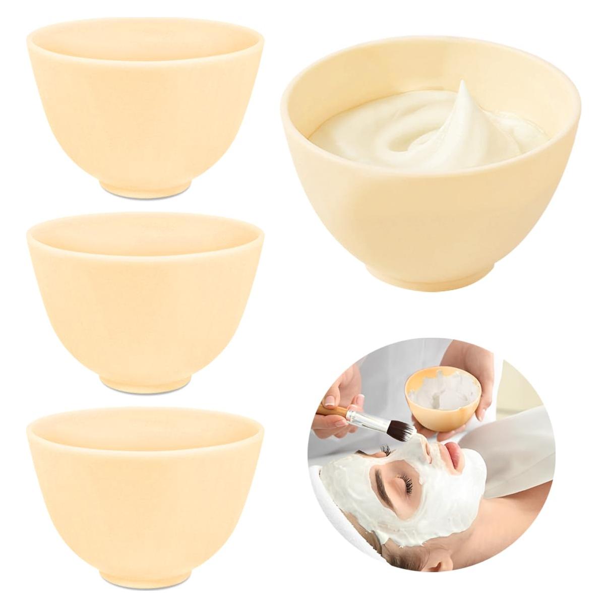 Tazón Mezclador de Silicona Katigate 10 cm 4 Pcs Amarillo