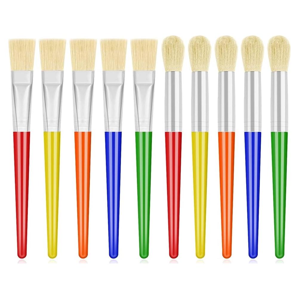 Conjunto de Pinceles de Pintura Anezus para Niños - 10 Piezas