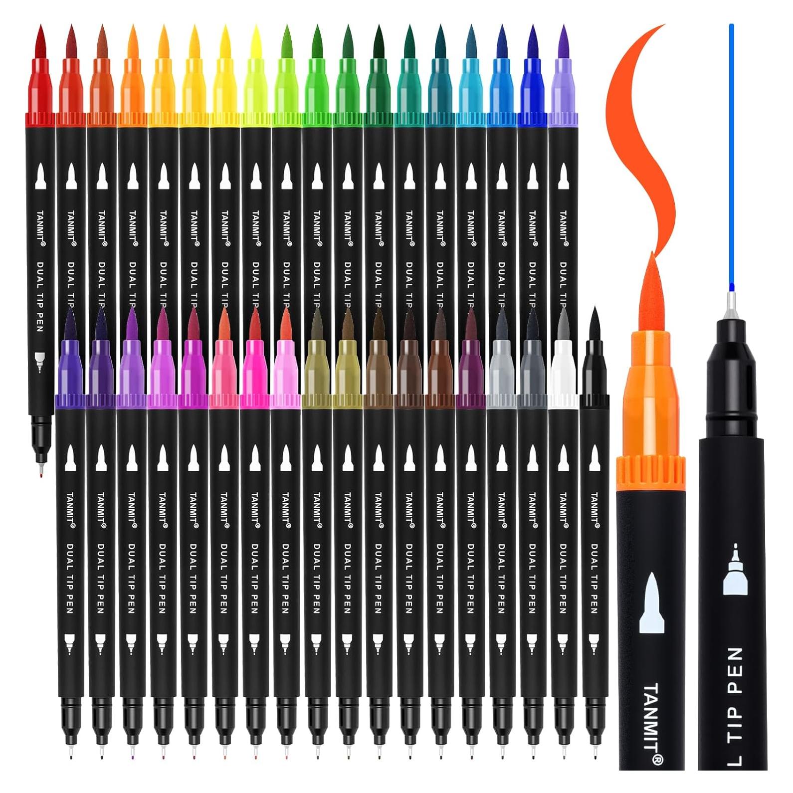 Marcadores de Doble Punta TANMIT 36 Colores para Arte