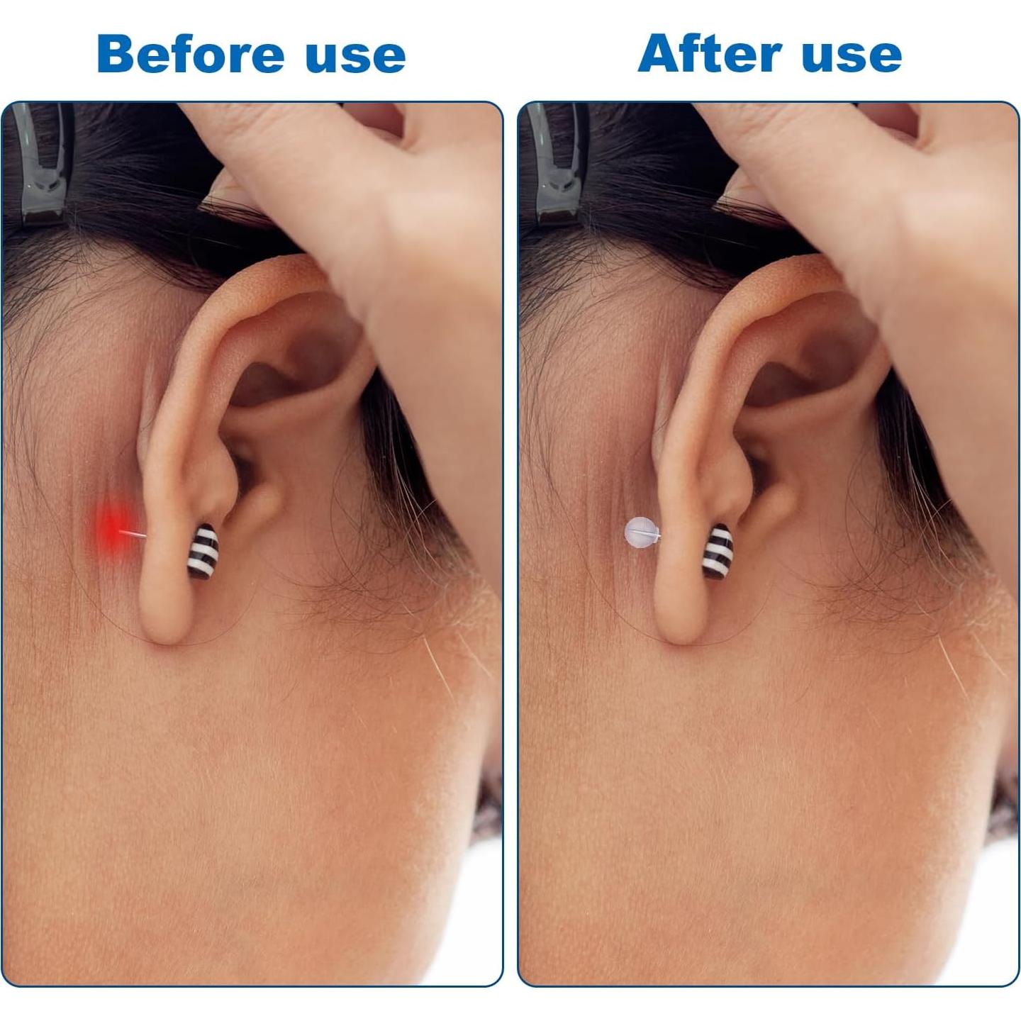 50 Tapones de Goma Transparentes Gosknor para Pendientes