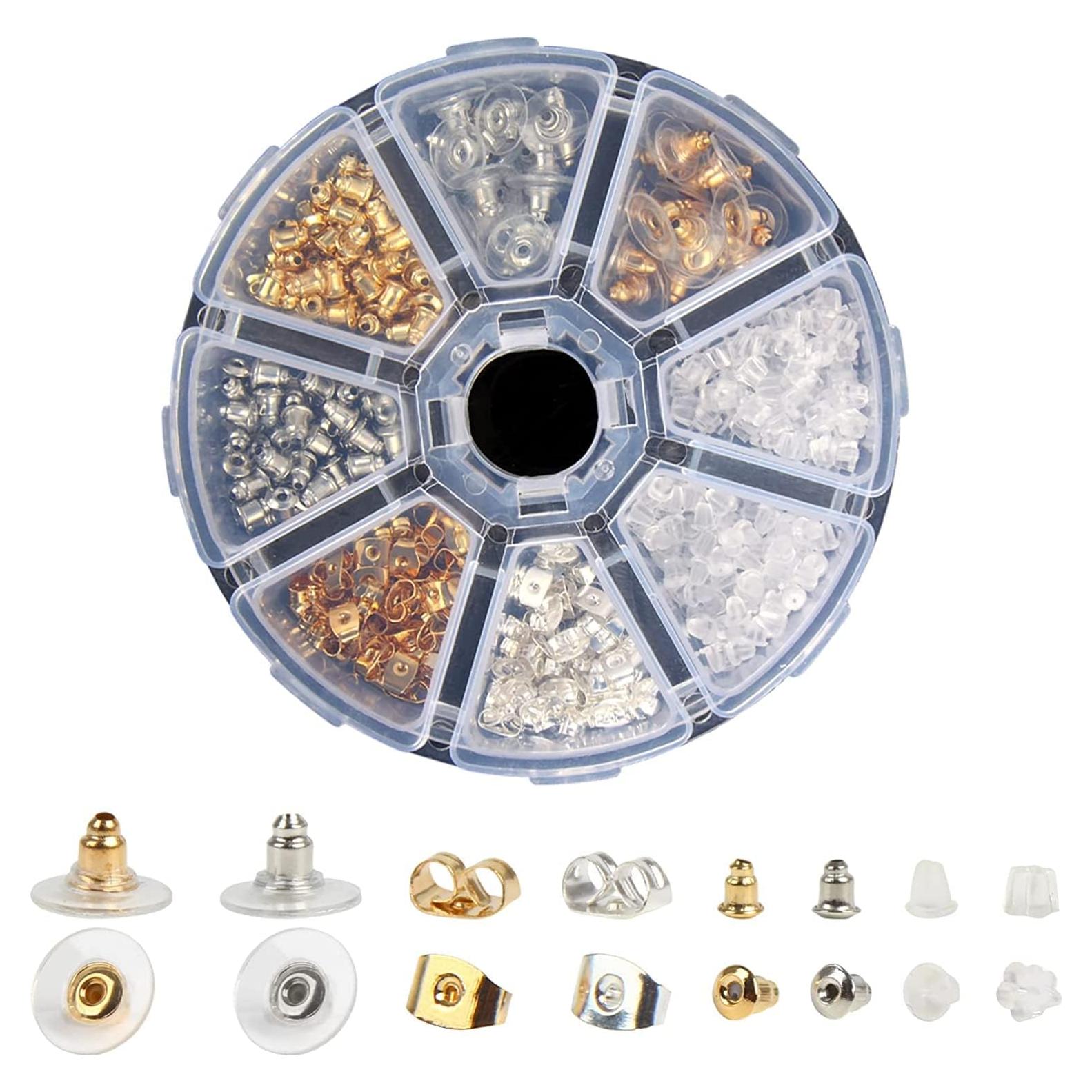 Kit de 452 Respaldos para Pendientes Hokoad - 8 Estilos Variados