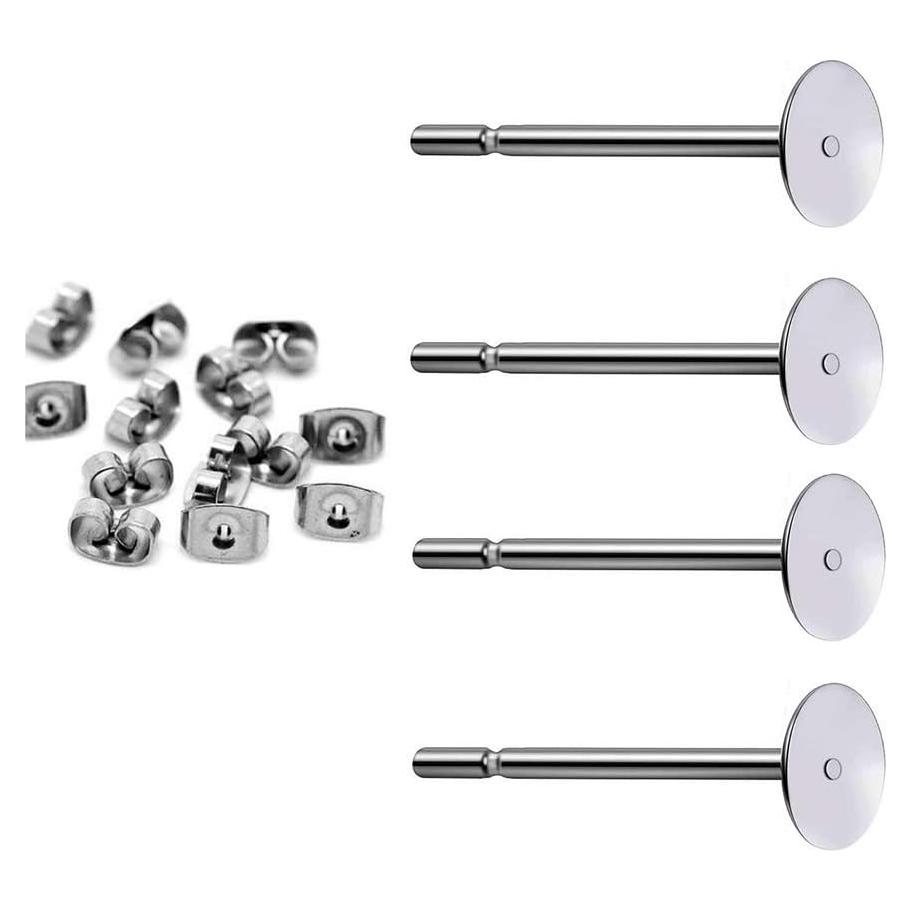 400 Piezas Pendientes Hipoalergénicos Youdiyla Acero Inoxidable 4mm