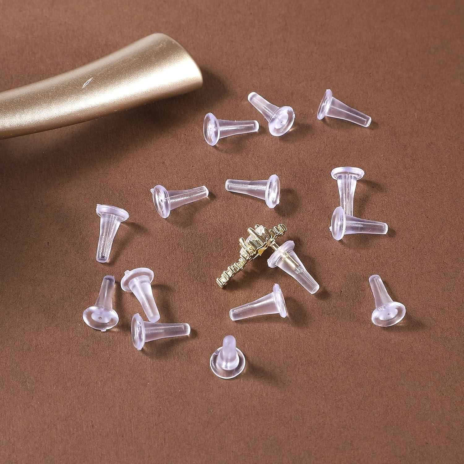 100 Tapones de Silicona Transparentes Simarro para Pendientes