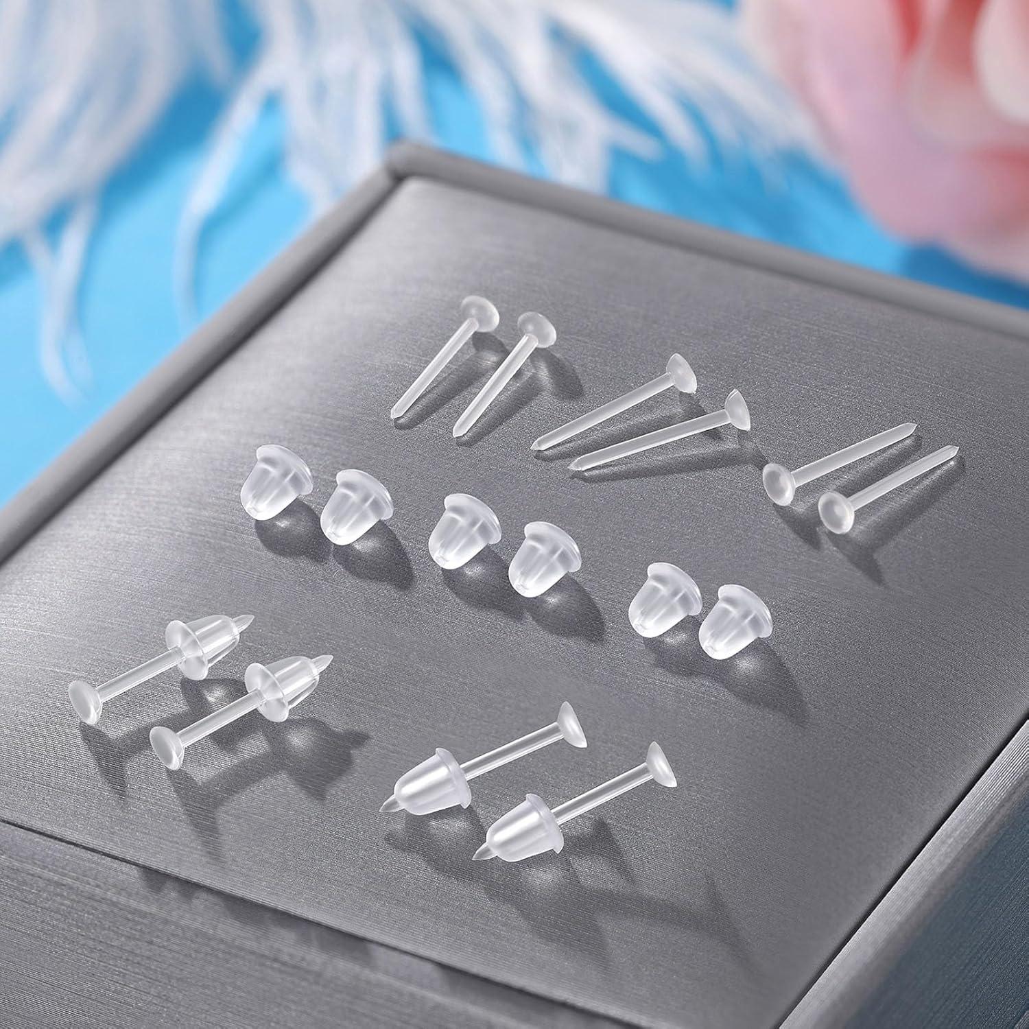 Pendientes de plástico Formulen 100 pares con respaldos de silicona