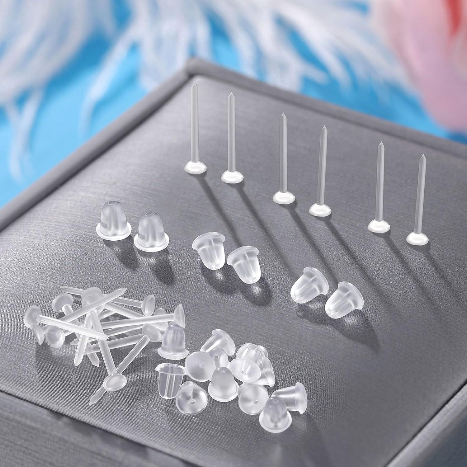 Pendientes de plástico Formulen 100 pares con respaldos de silicona