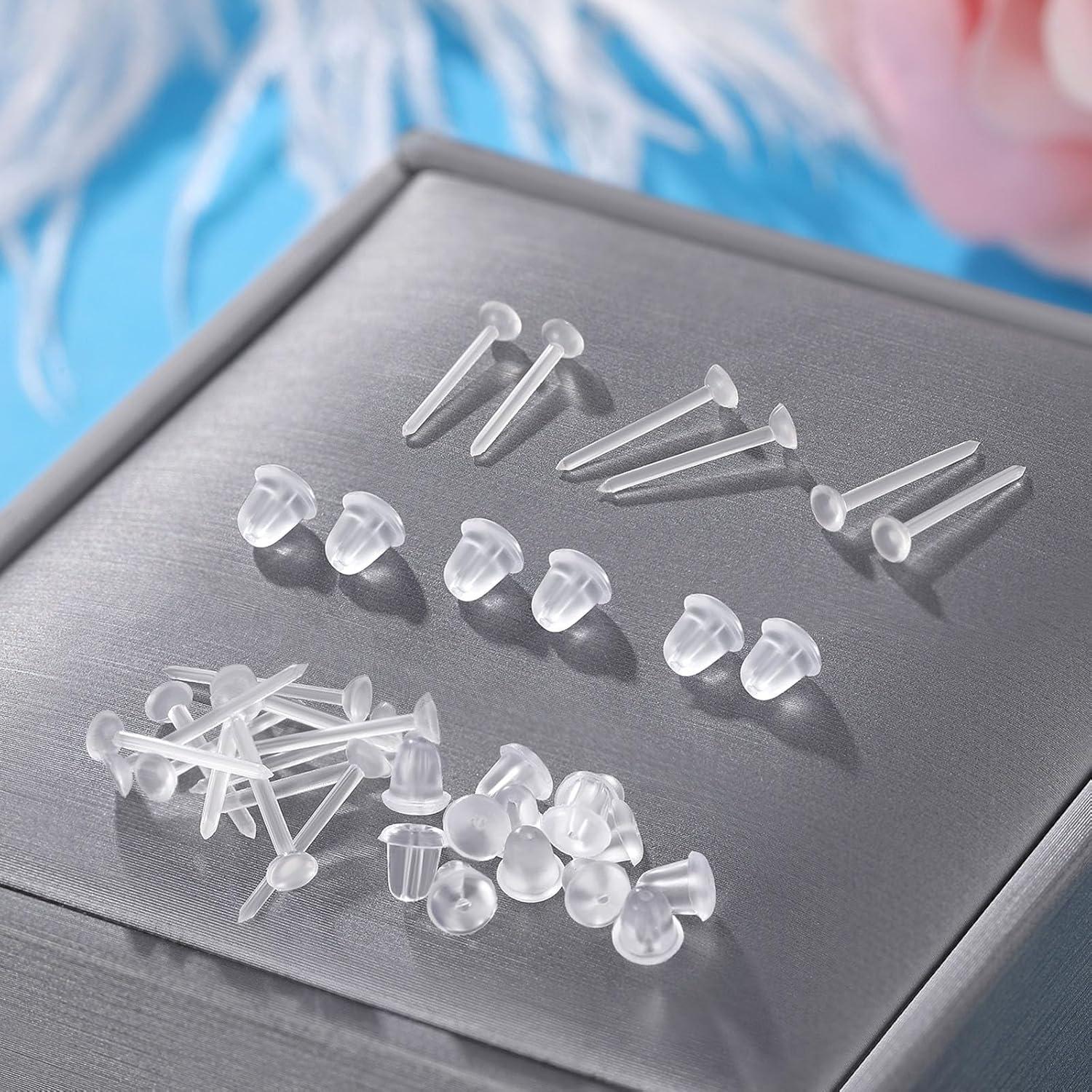 Pendientes de plástico Formulen 100 pares con respaldos de silicona