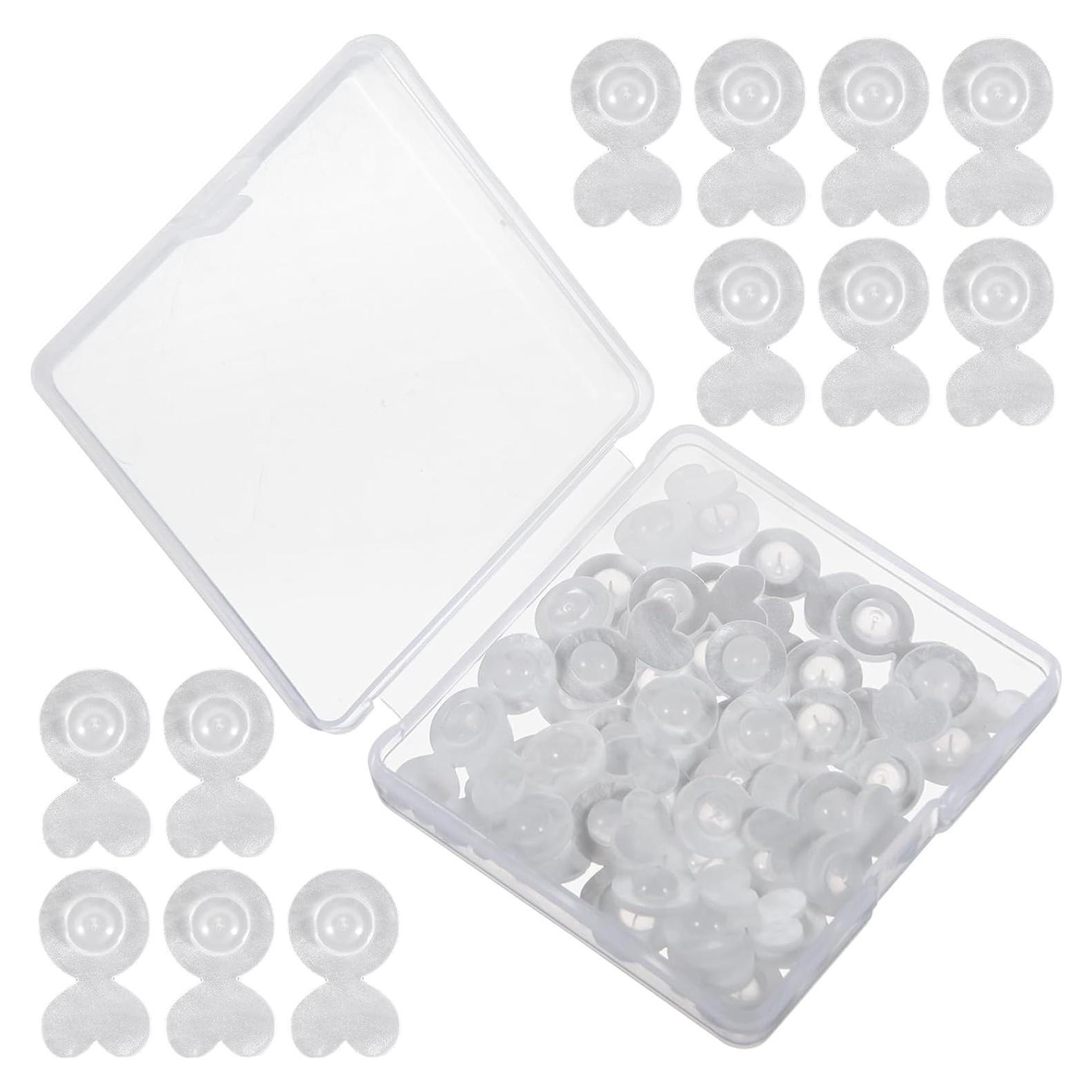 40 Soportes para Pendientes Caídos Lusofie Acrílico Silicona