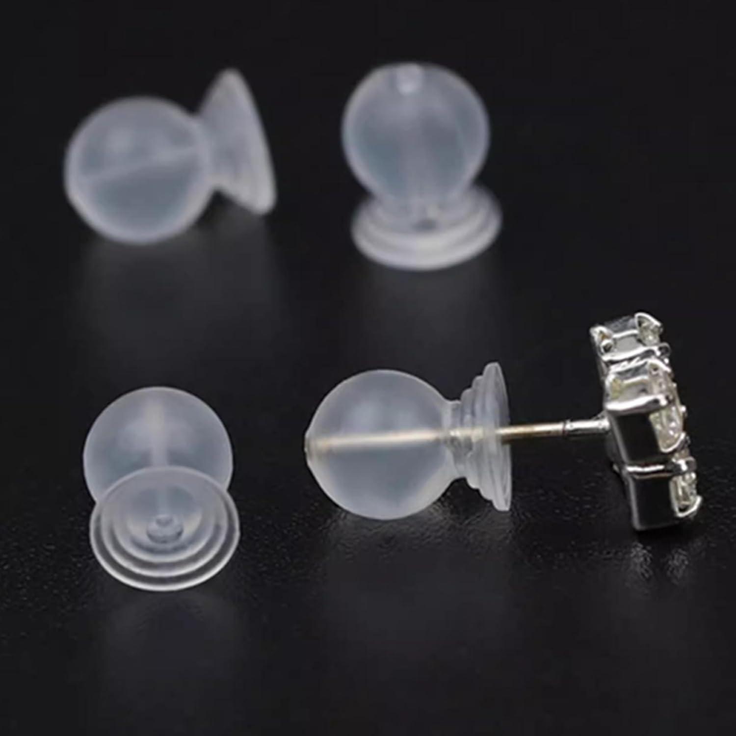 Respaldos de Aretes de Silicona TPE OwlkOrmy - 50 Piezas Hipoalergénicas