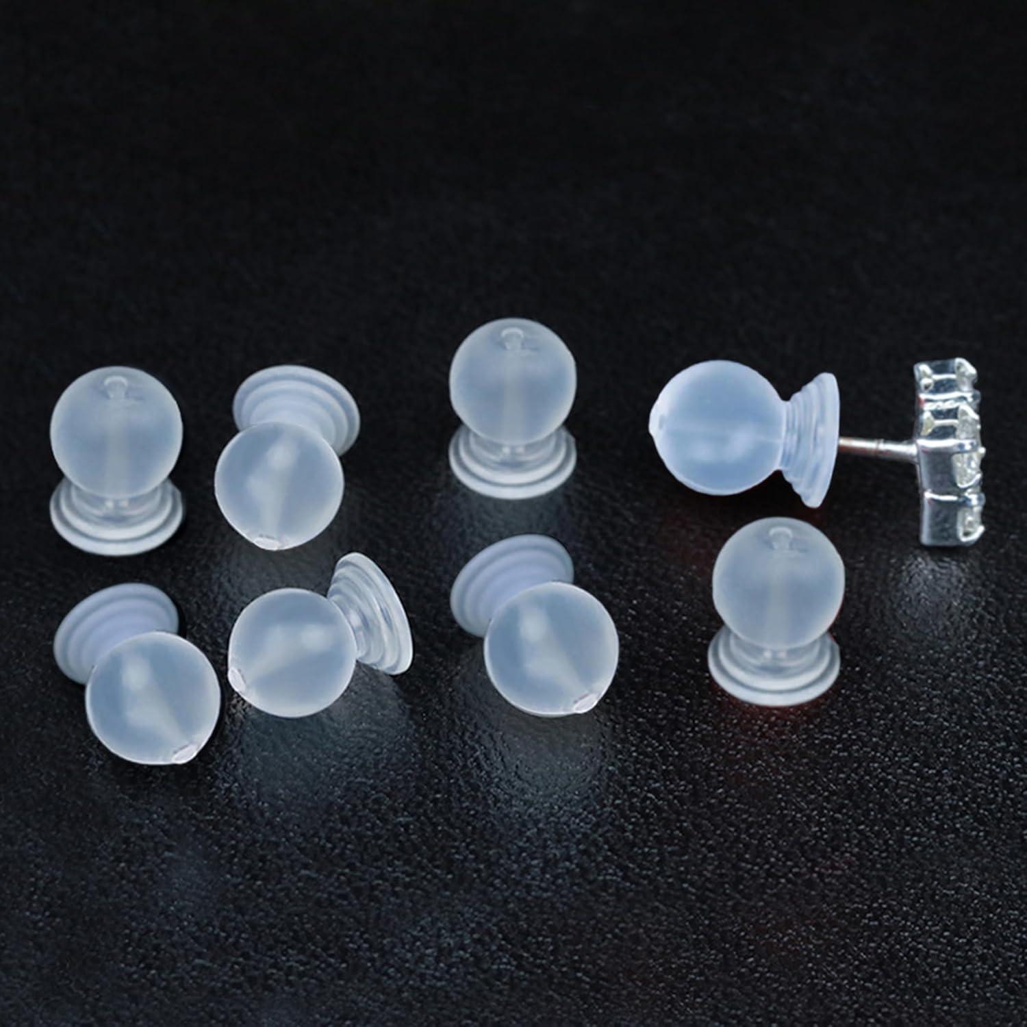 Respaldos de Aretes de Silicona TPE OwlkOrmy - 50 Piezas Hipoalergénicas