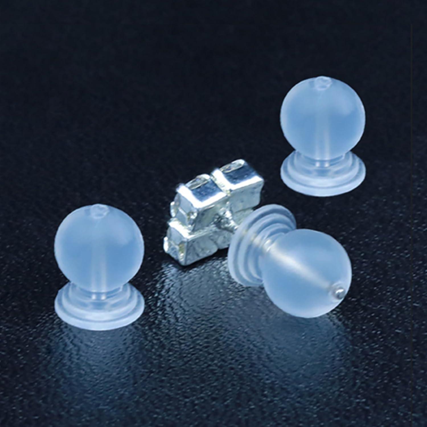 Respaldos de Aretes de Silicona TPE OwlkOrmy - 50 Piezas Hipoalergénicas