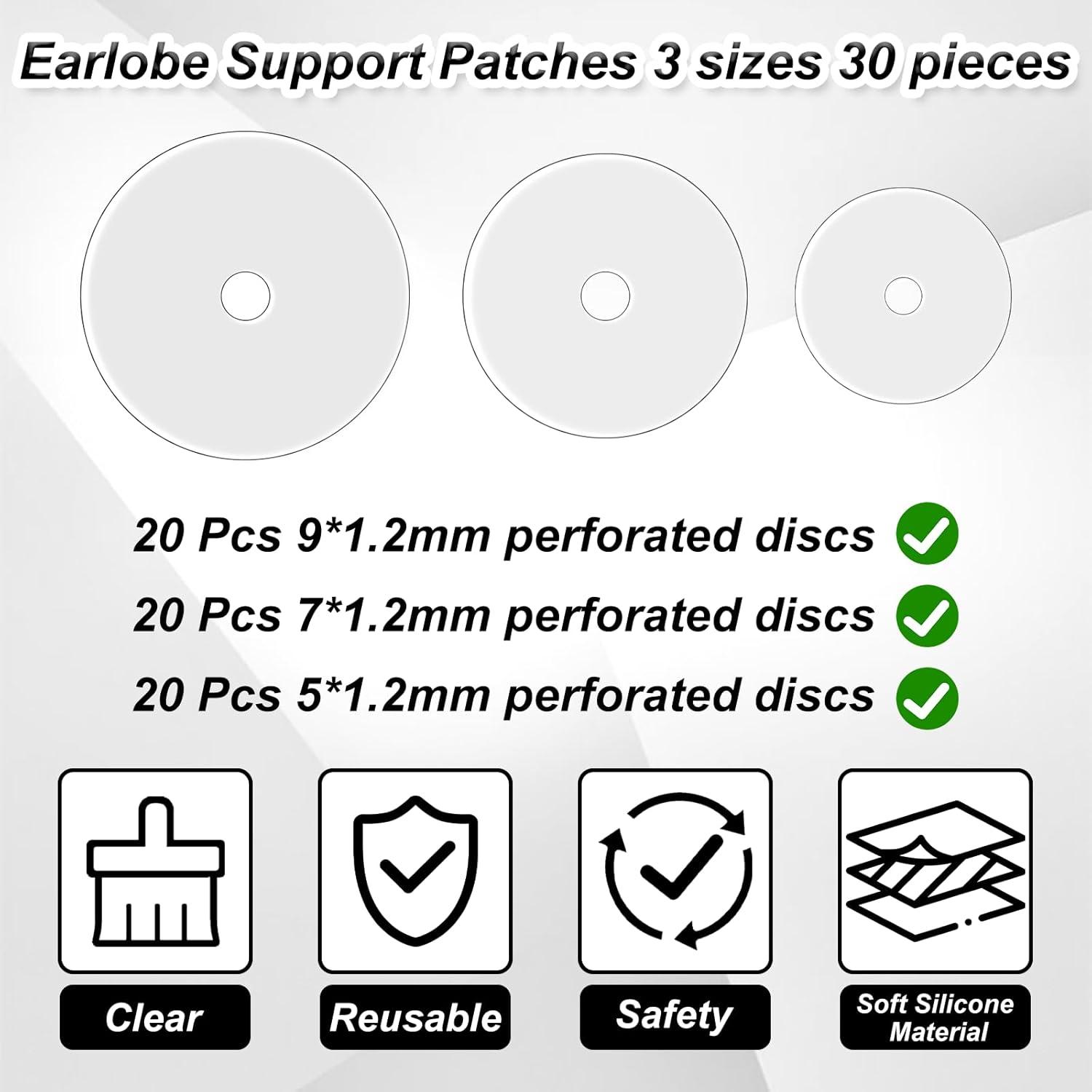 60 Discos de Perforación de Silicona LIQWEI para Aretes