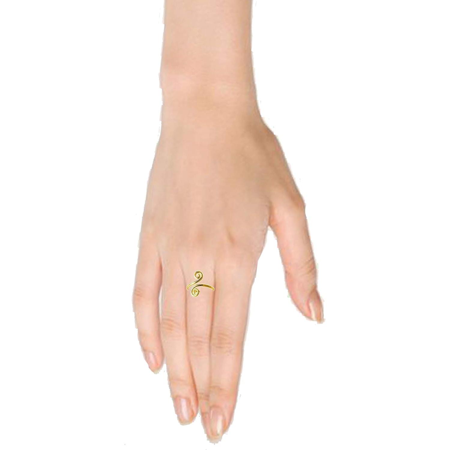 Anillo ajustable de remolino de oro 14k Ritastephens