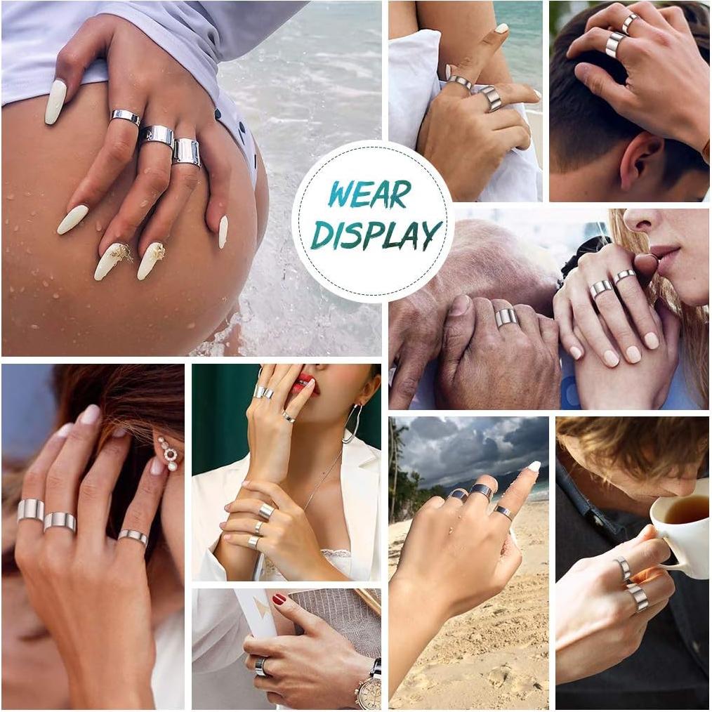 Anillo Abierto Ajustable de Plata Esterlina Silvora 10MM