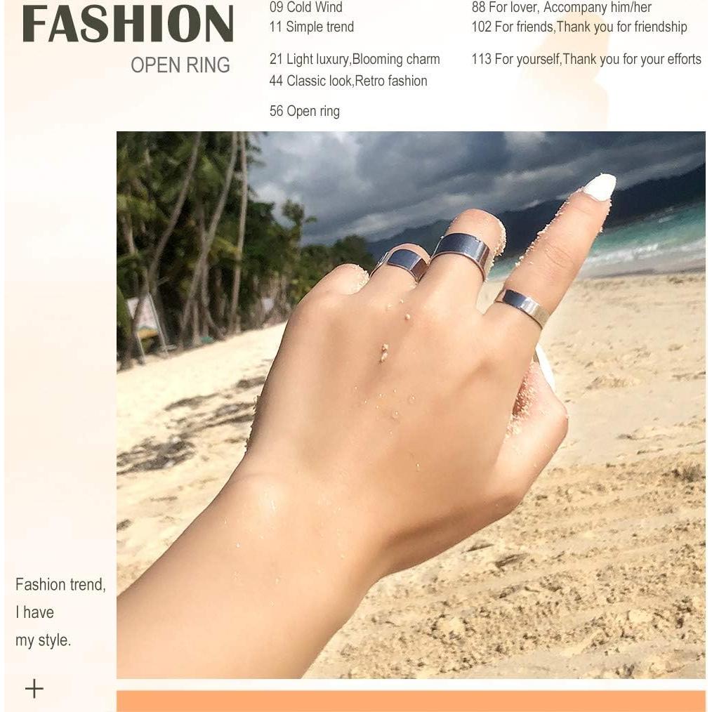 Anillo Abierto Ajustable de Plata Esterlina Silvora 10MM