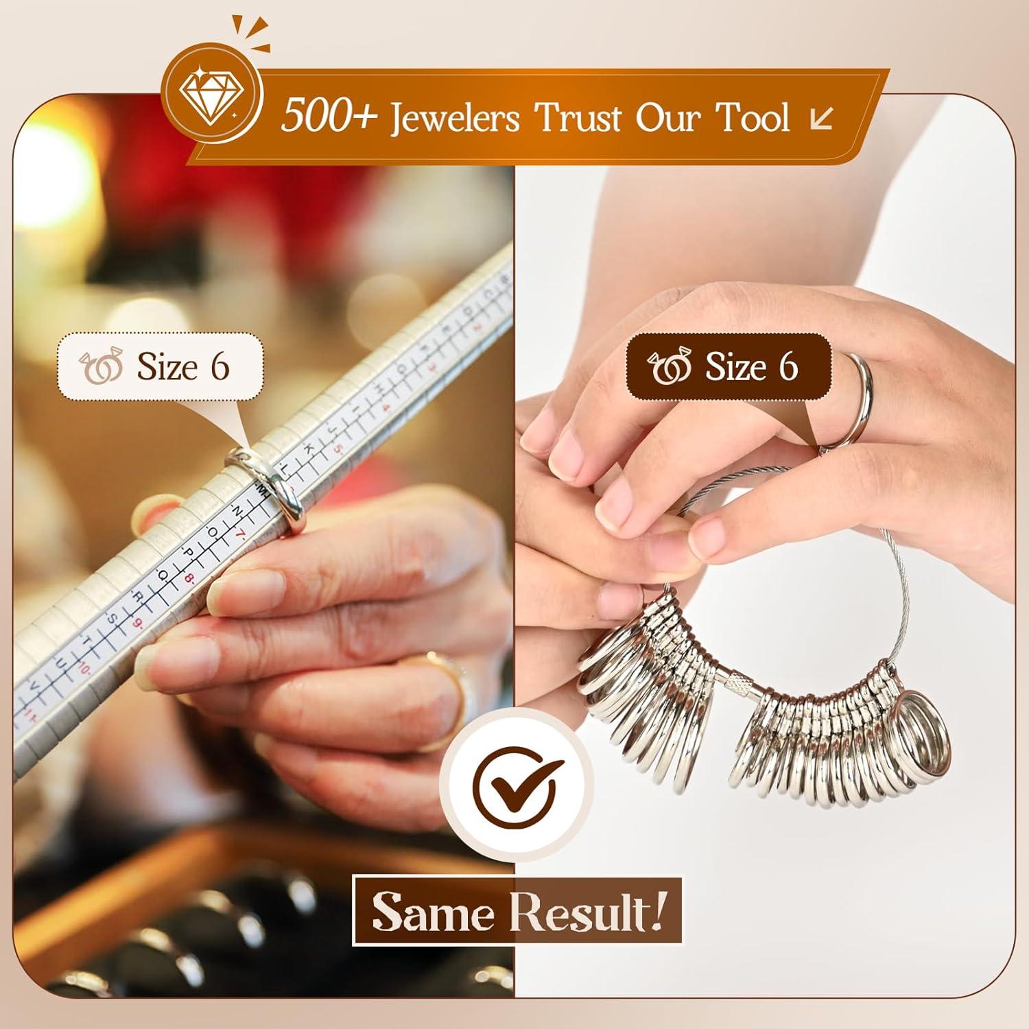 Kit de Medición de Tallas de Anillo SRUDOKIN 27 Piezas