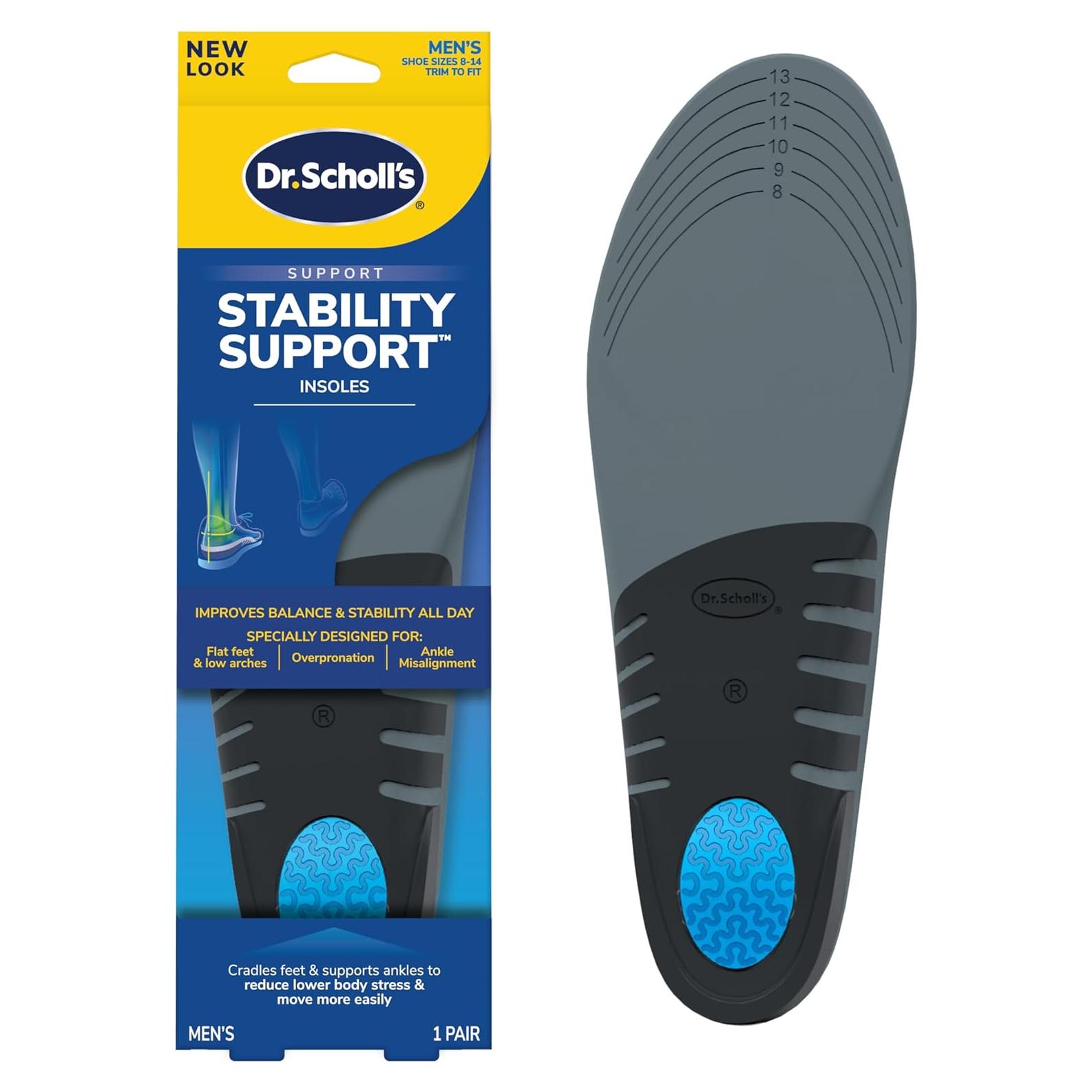 Plantillas estabilizadoras Dr. Scholl's para pies planos, talla 8-14