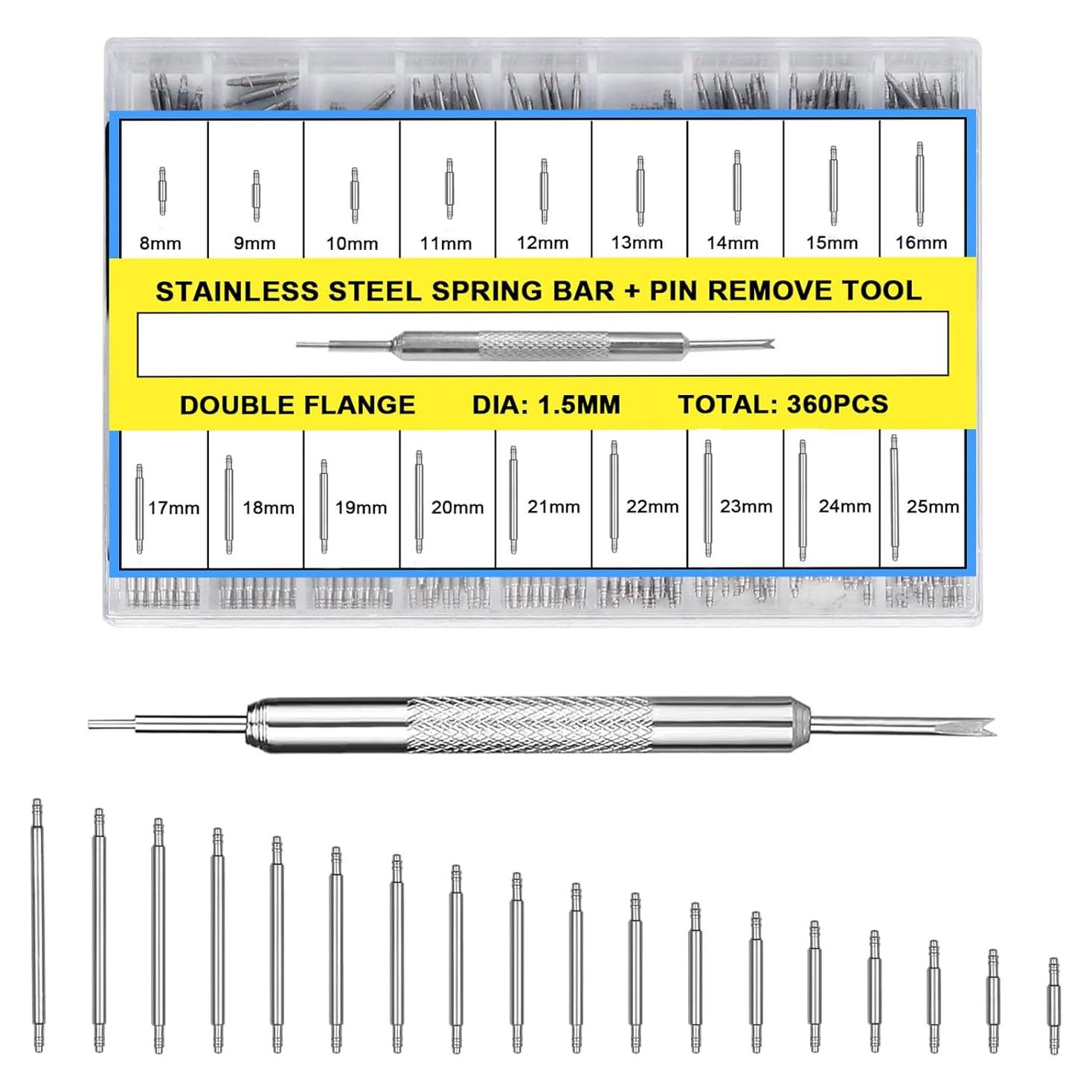 Kit de 360 Pasadores de Correa de Reloj Grngven 1.5mm