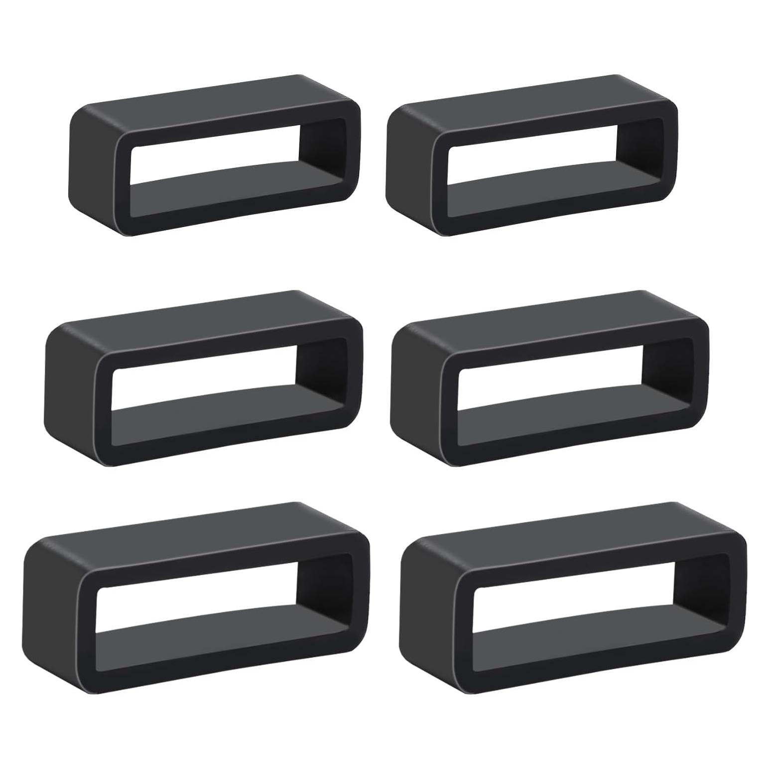 6 Anillos de Retención de Correa de Reloj Silicona 18/20/22mm