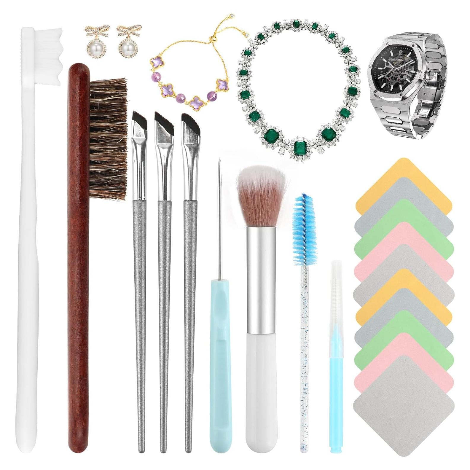 Kit de Limpieza de Joyería 19 Piezas XPMBF - Cepillos y Paños