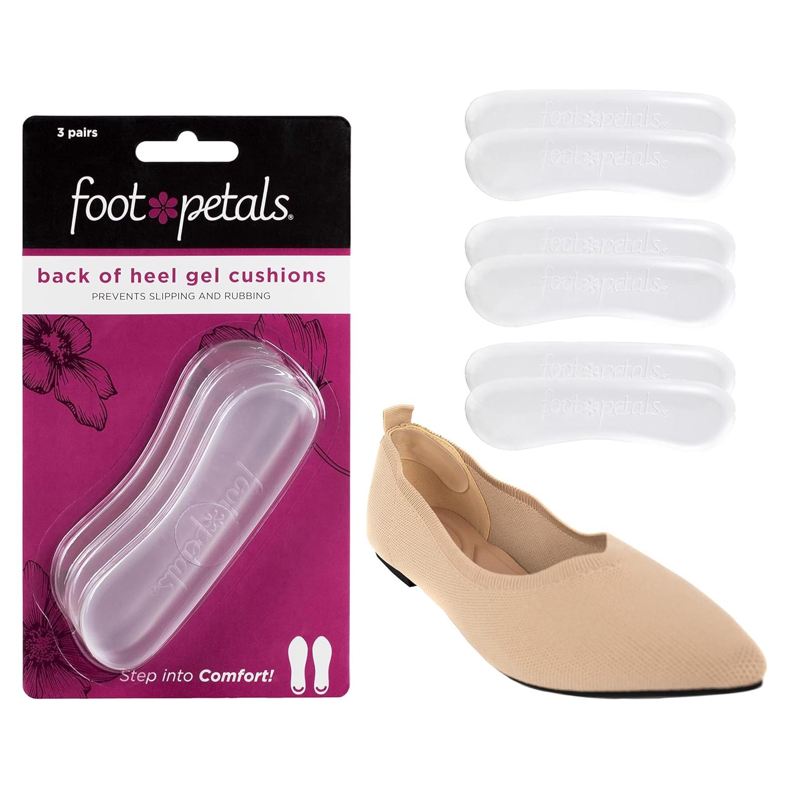 Cojín de Talón Foot Petals para Mujeres - Gel Transparente