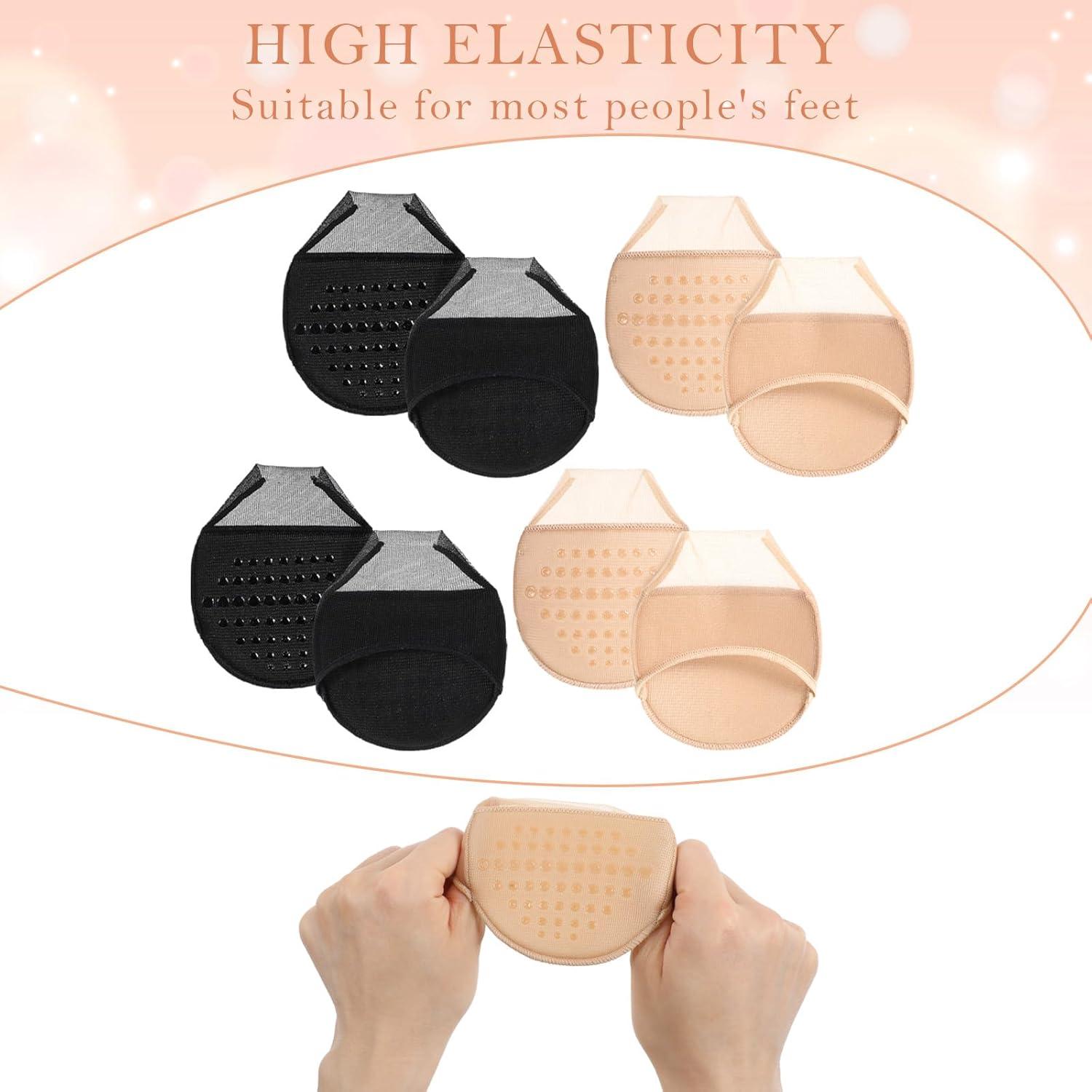 4 Pares de Calcetines Invisibles Antideslizantes para Mujeres