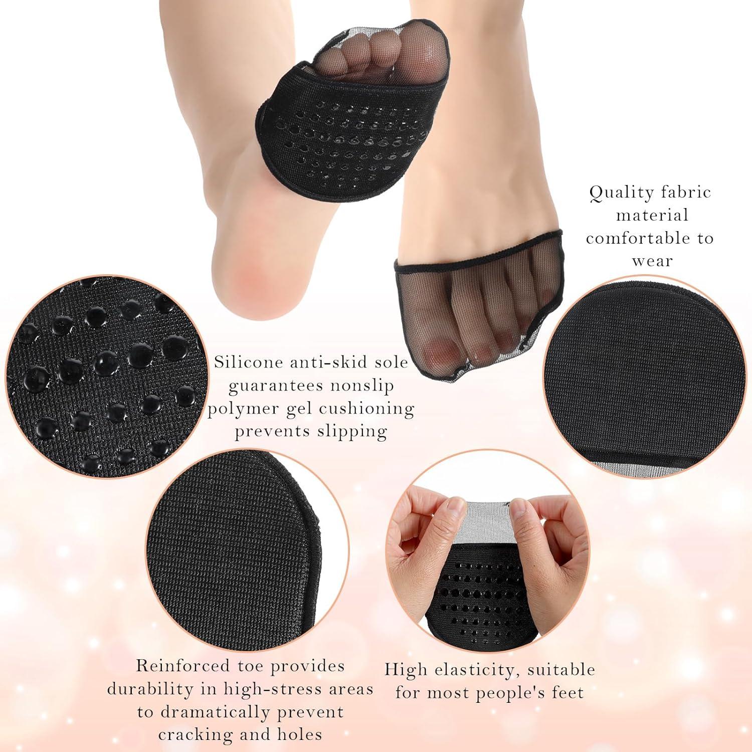 4 Pares de Calcetines Invisibles Antideslizantes para Mujeres