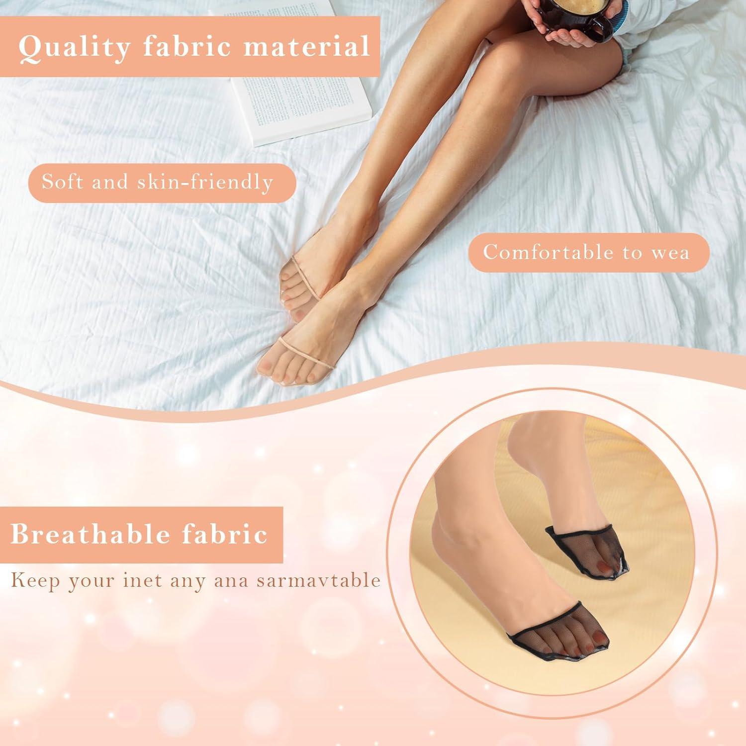 4 Pares de Calcetines Invisibles Antideslizantes para Mujeres