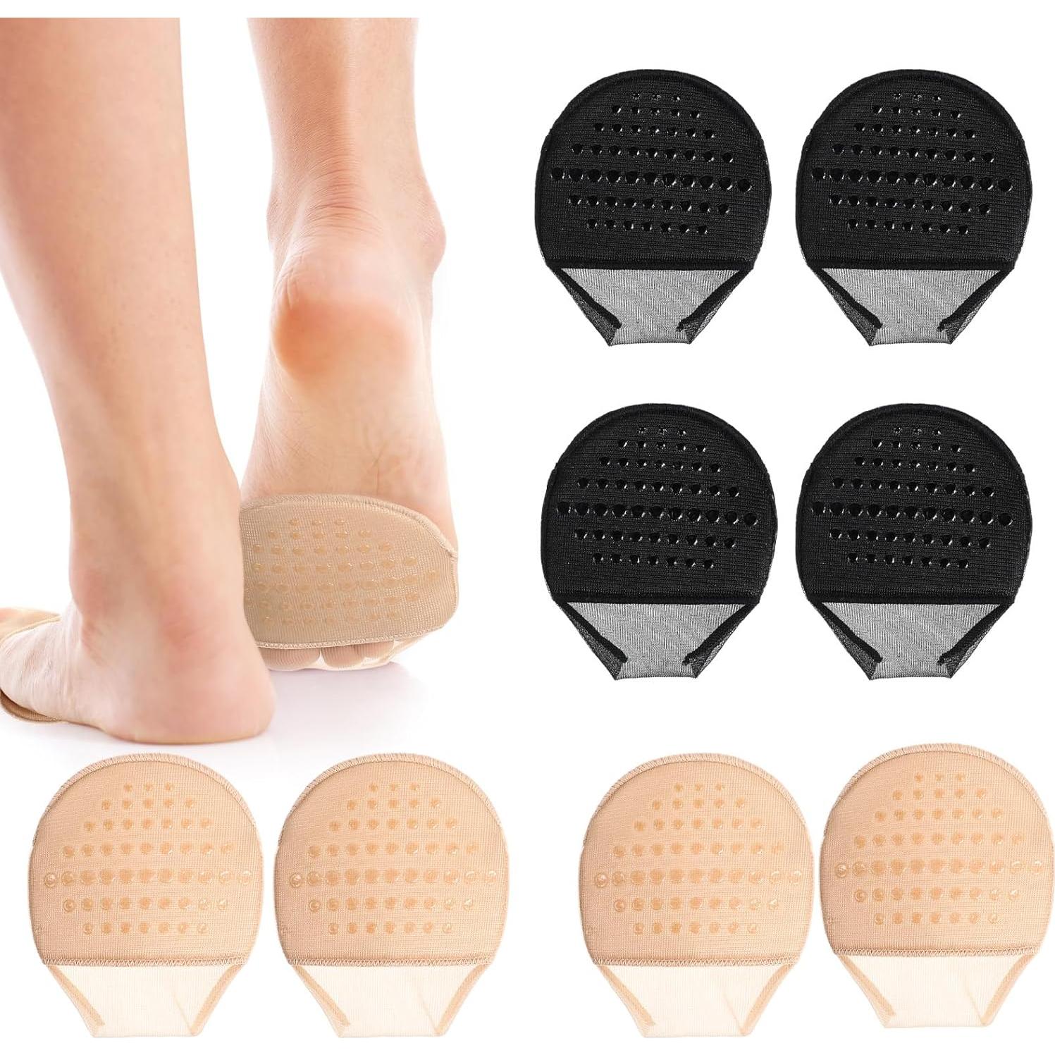 4 Pares de Calcetines Invisibles Antideslizantes para Mujeres