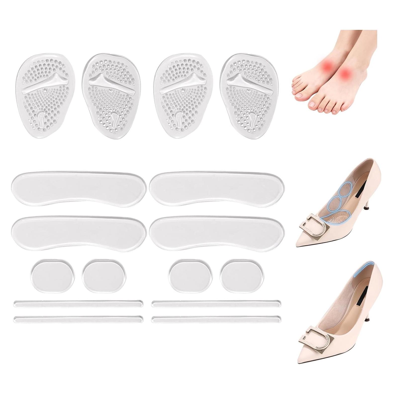 16 Almohadillas de Gel para Talones Fvbber - Antideslizantes y Reutilizables