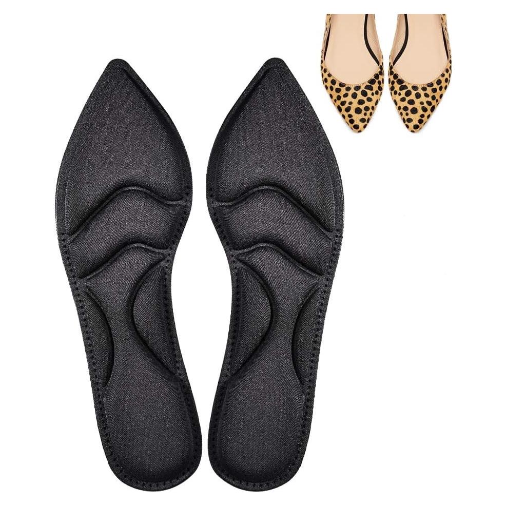 Plantillas para zapatos mujer Pnrskter 5D transpirables negras