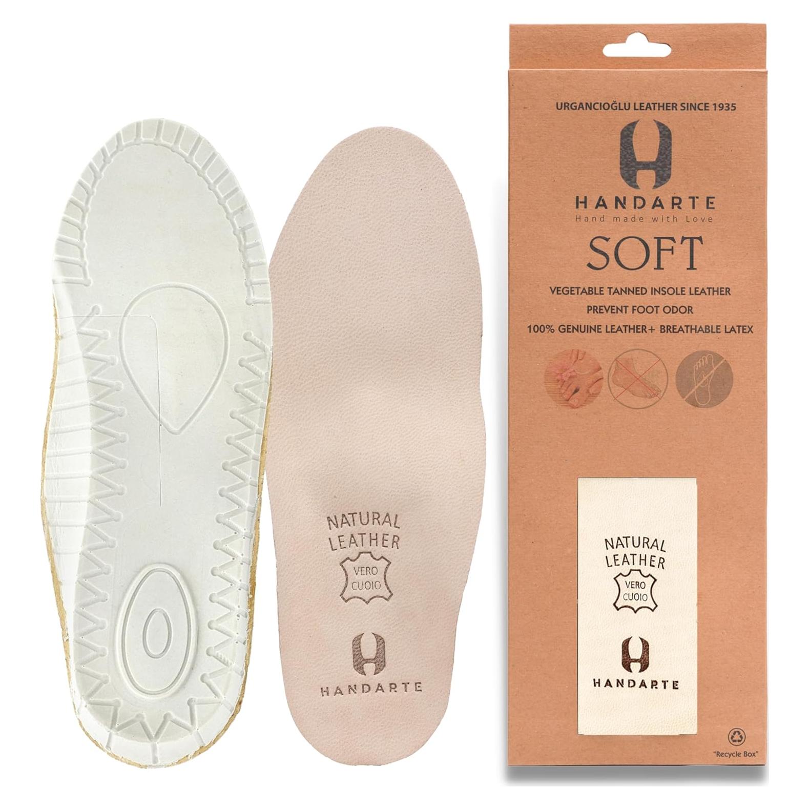 Plantillas Ortopédicas de Cuero Handarte | 100% Piel de Cabra | Anti Olor