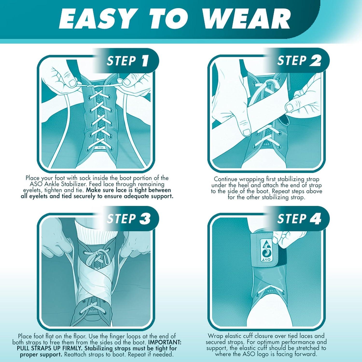 Férula Estabilizadora de Tobillo Med Spec ASO - Mediano Negro
