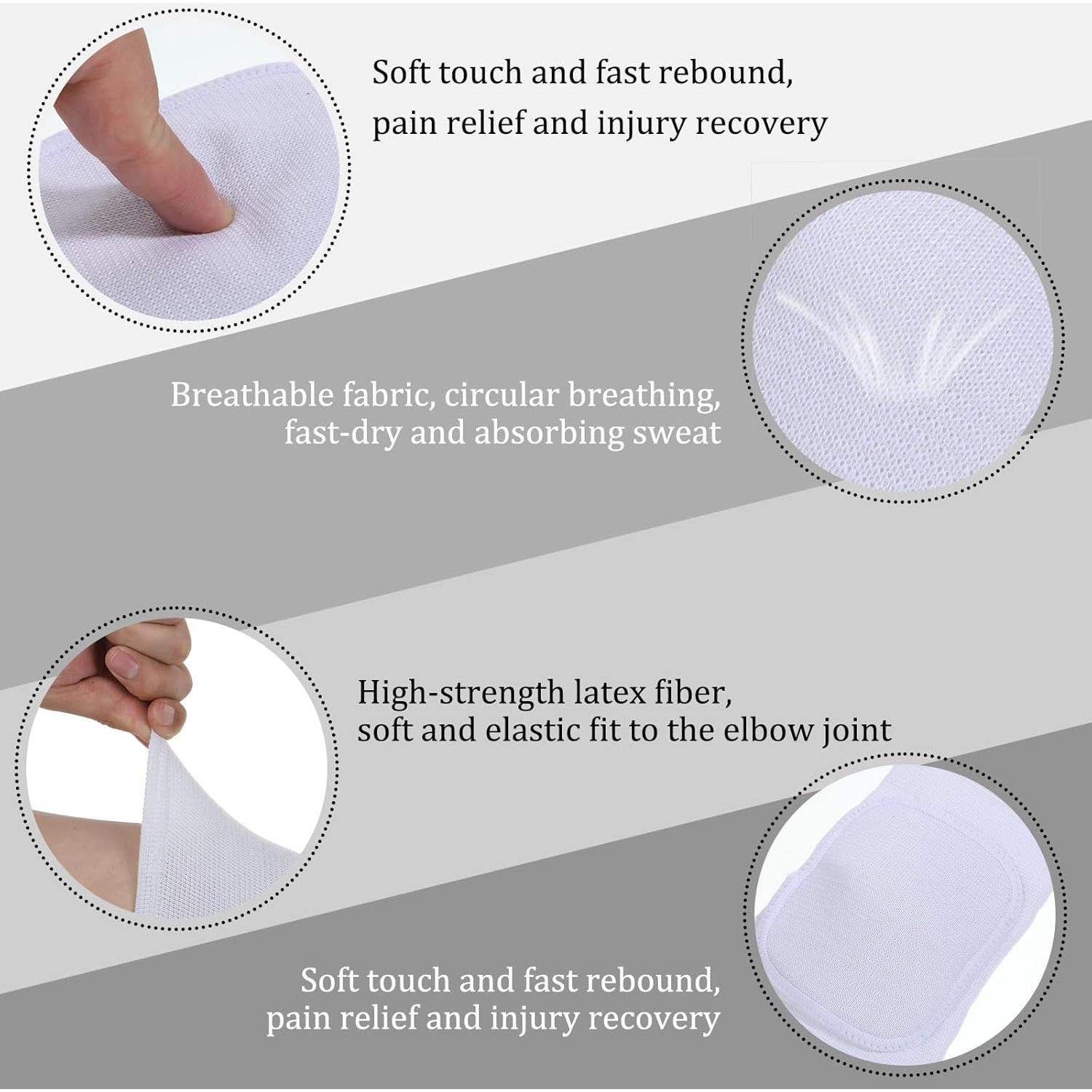 Almohadillas para Codos JIYIN Transpirables Esponja Gruesa