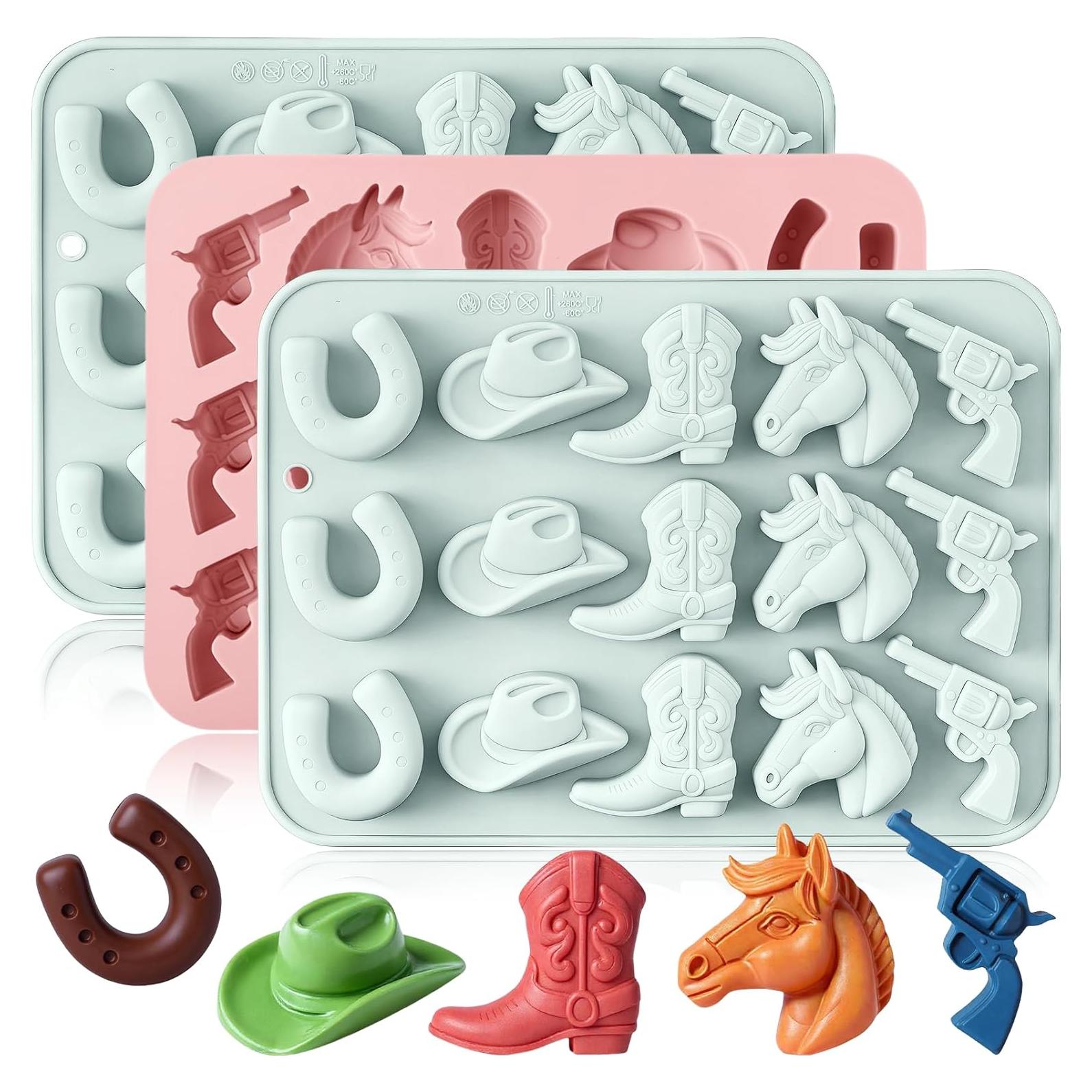 Moldes de Chocolate Cowboy Zarbulon - 3 Piezas Silicona