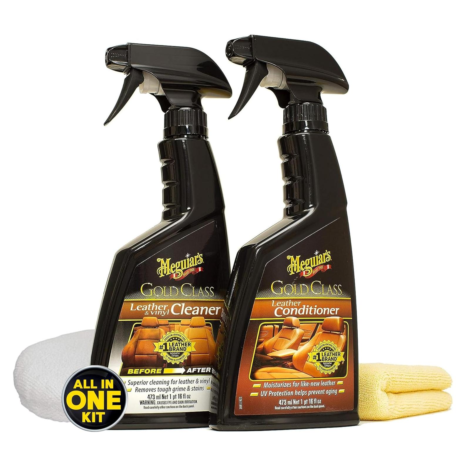 Kit de Cuidado de Cuero Meguiar's - Limpiador y Acondicionador 473 ml