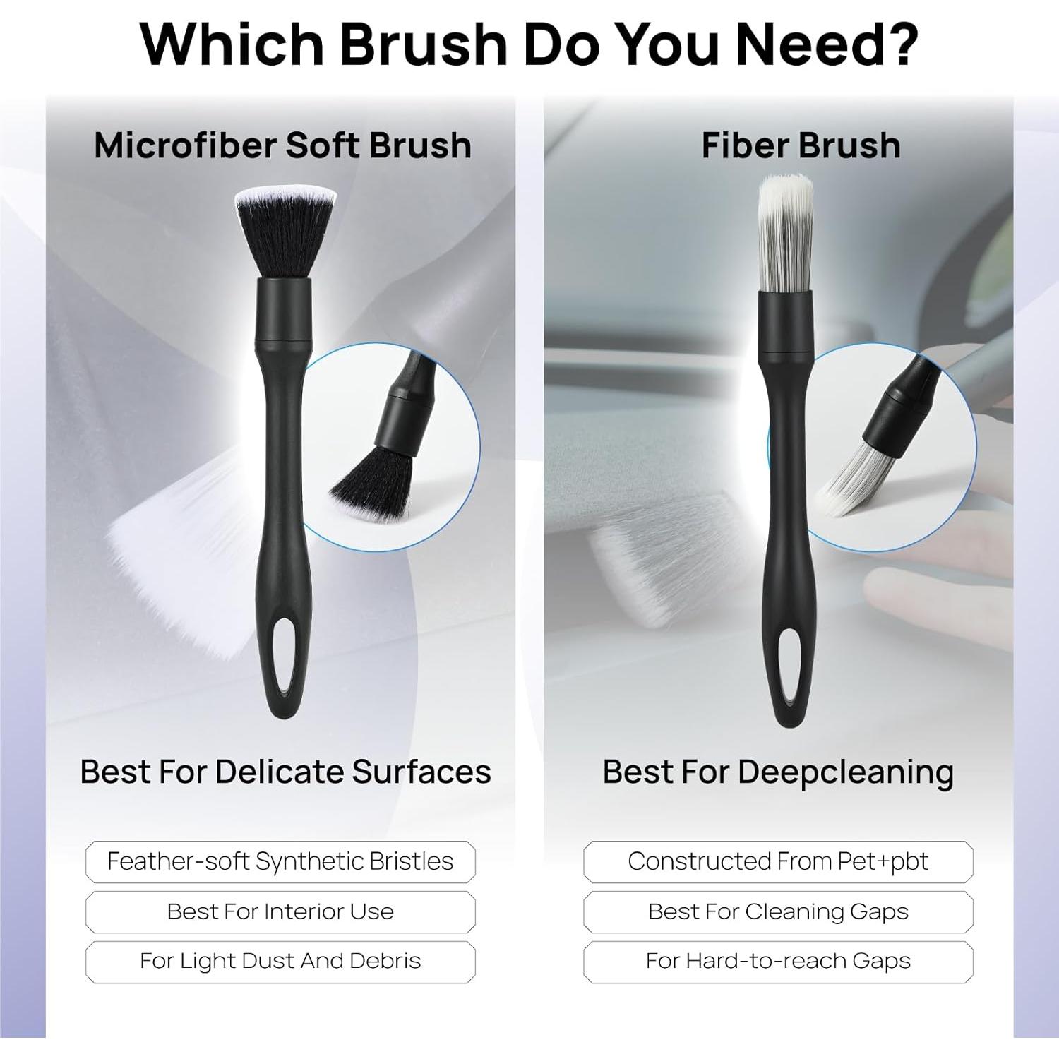 Kit de limpieza interior TEBASIC 8 piezas para Tesla Model 3/Y/S/X